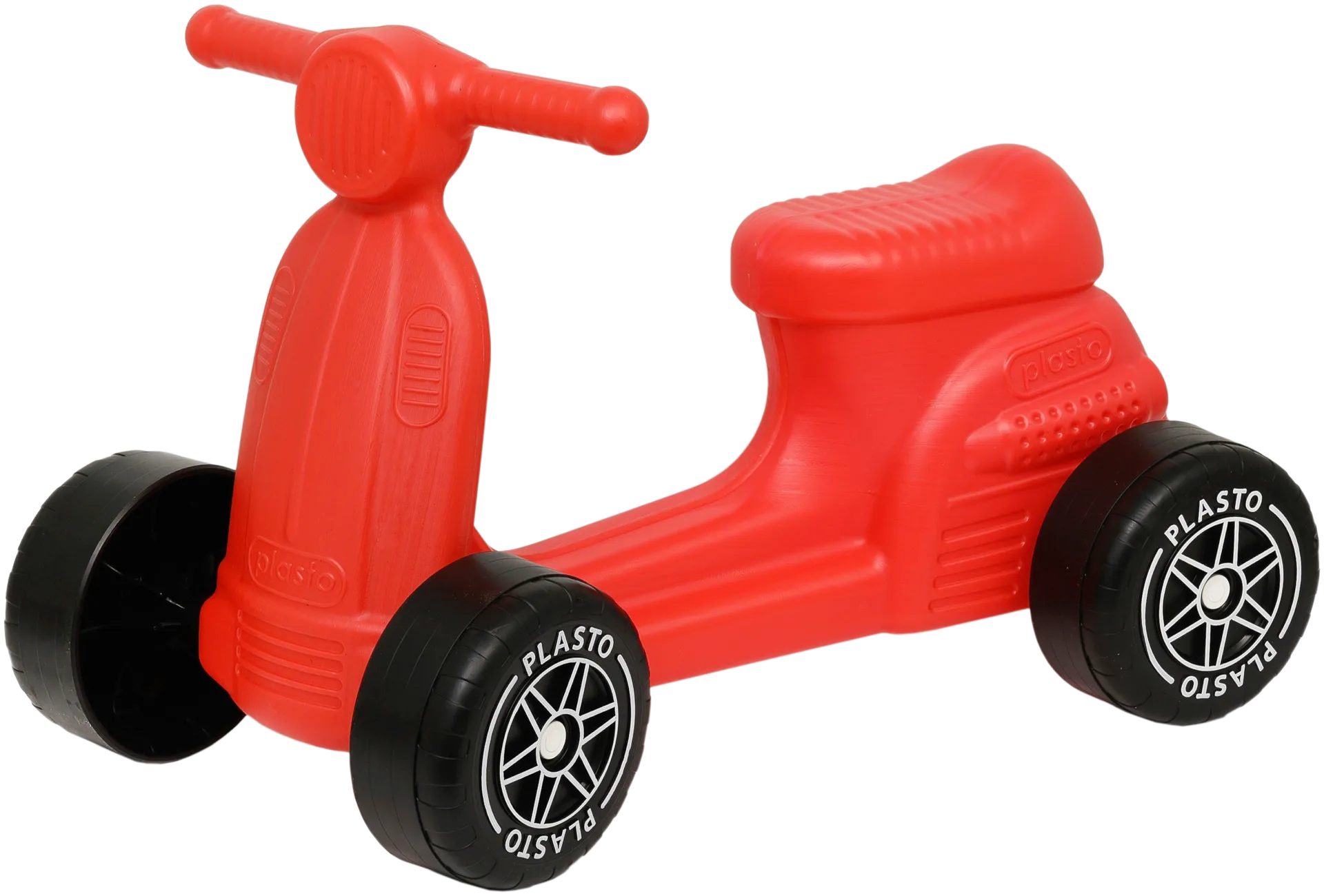 Plasto skootteri punainen hiljaiset renkaat, istuinkorkeus 22 cm