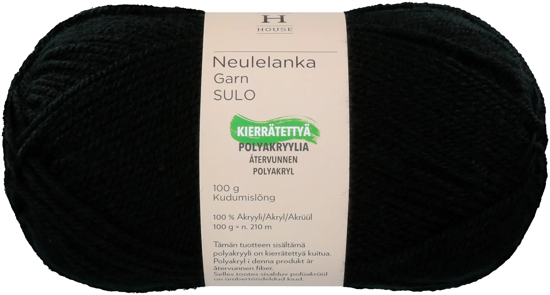 House neulelanka akryyli Sulo 100 g Black 217