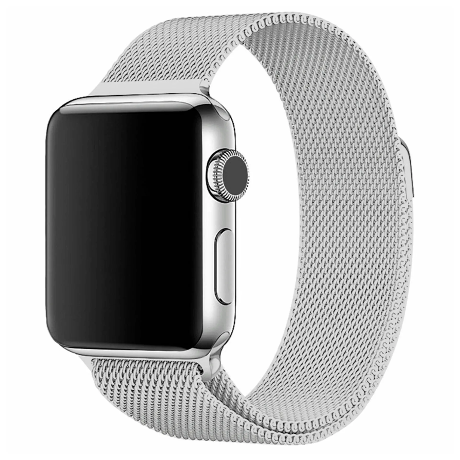 Wave Teräspunottu ranneke, Apple Watch 42mm / Apple Watch 44mm / Apple Watch 45mm, Hopea - 2