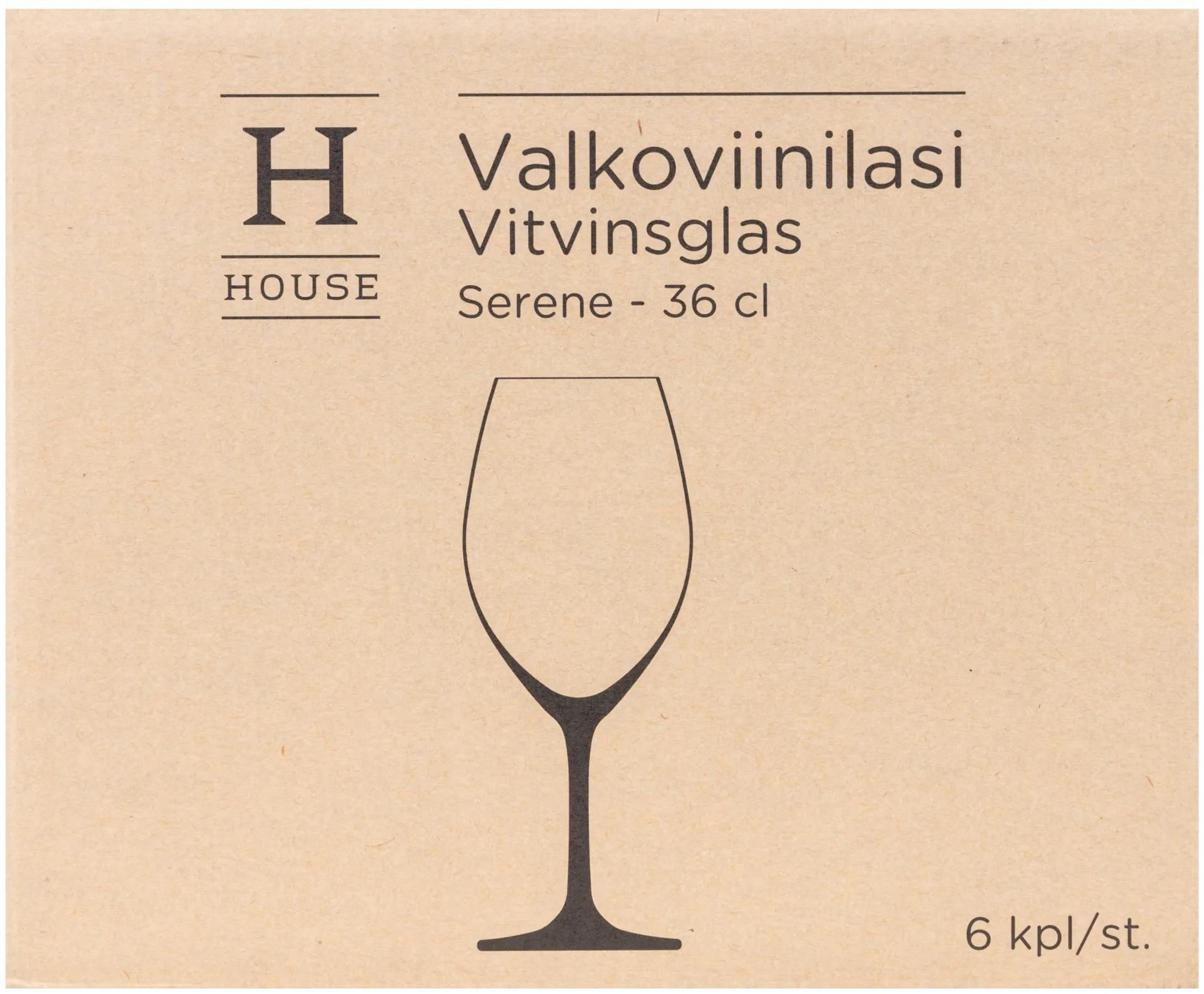 House valkoviinilasi Serene 36 cl 6-pack - 3