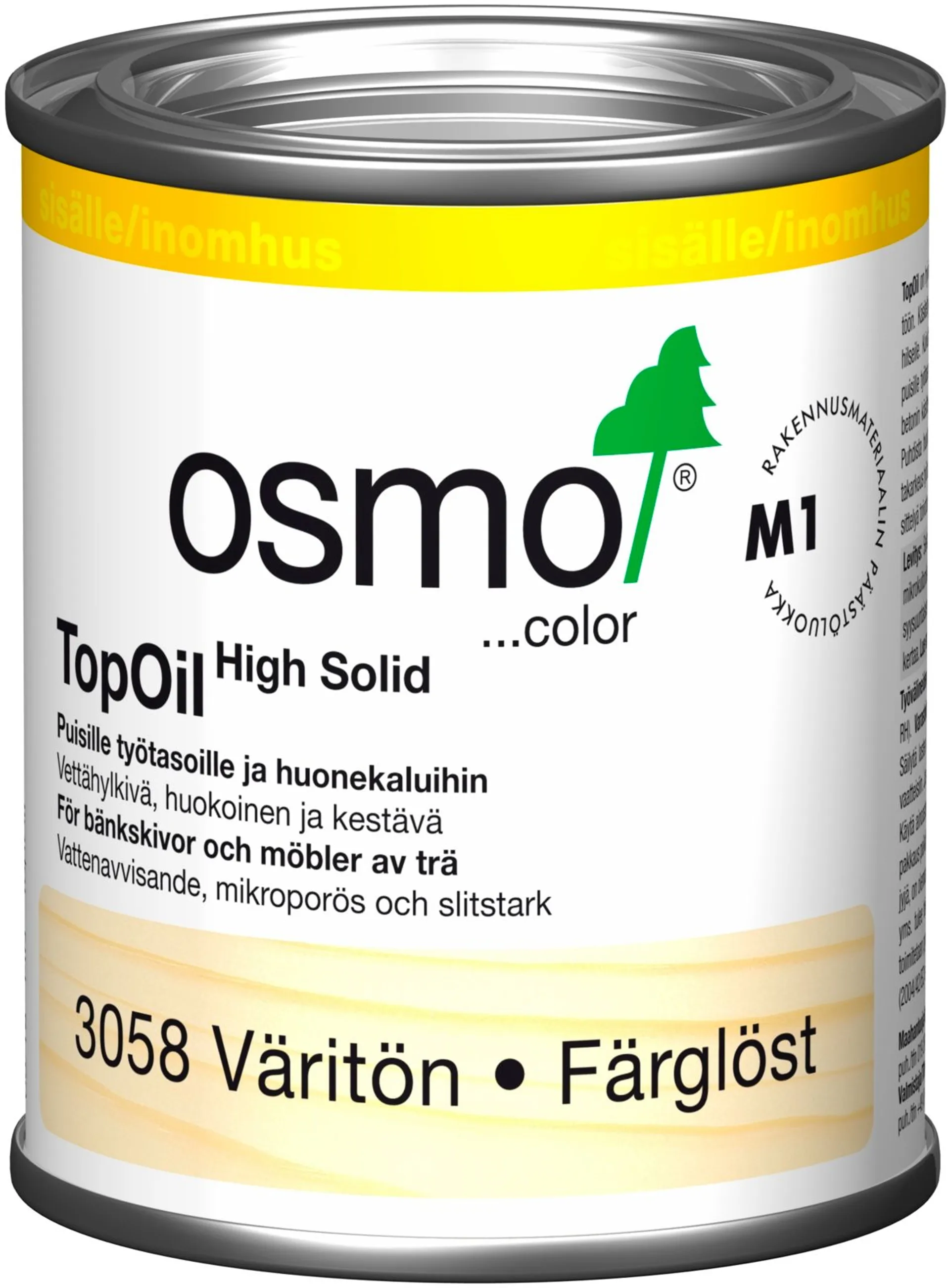 Osmo Color 125ml TopOil työtasoöljy 3058 väritön matta