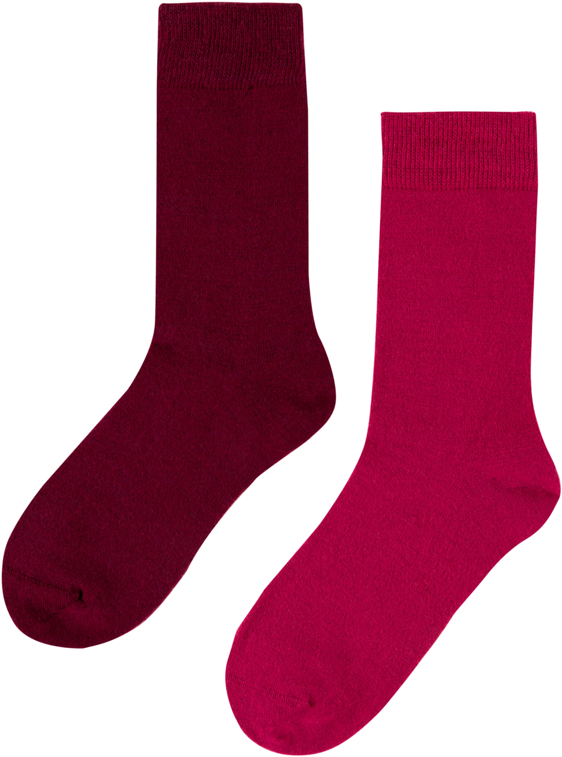 House naisten ohuet merinovillasukat 214H322416 2-pack - Fuxia/burgundy