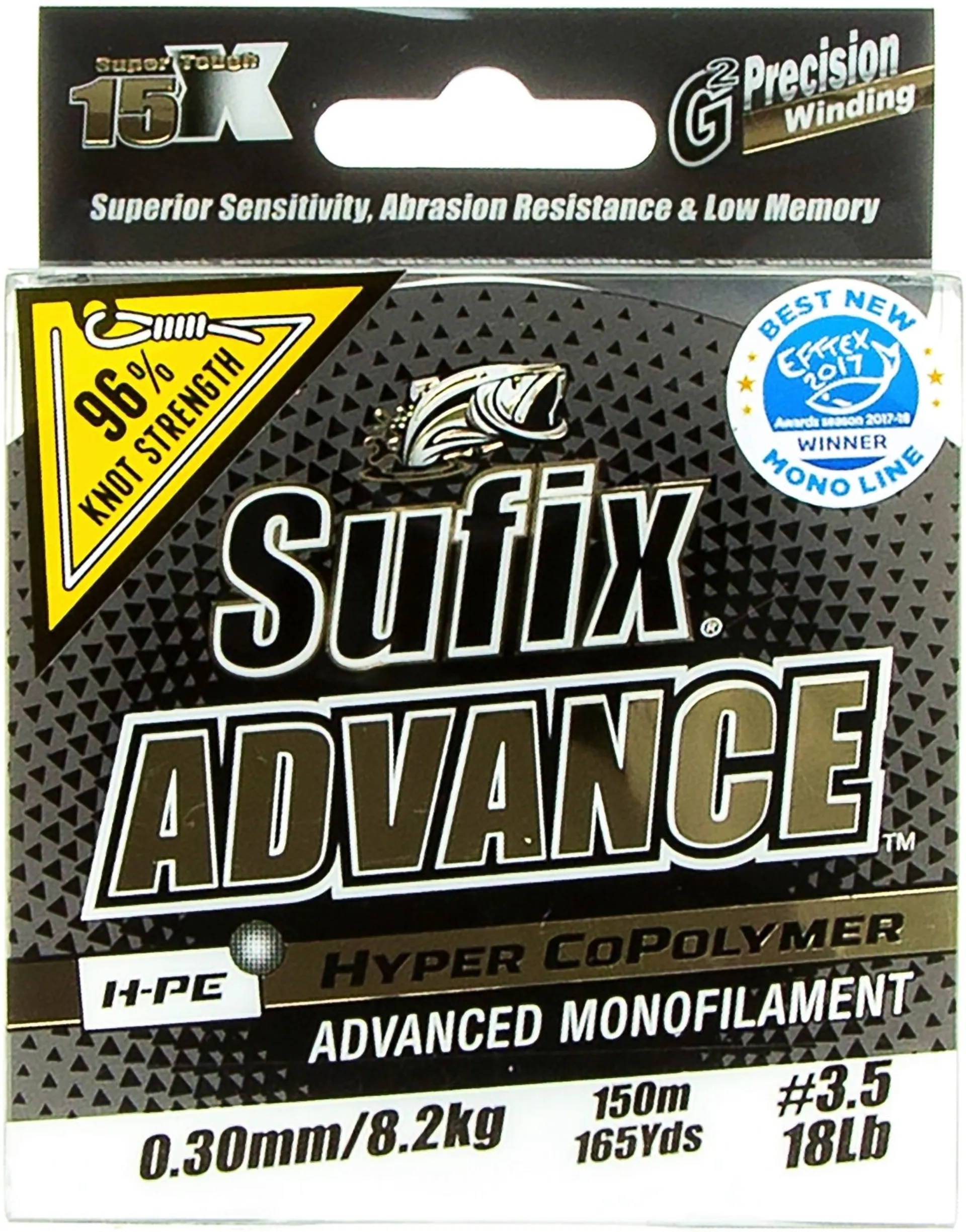 Sufix Advance 150m 0,30mm/8,2kg kirkas siima - 2