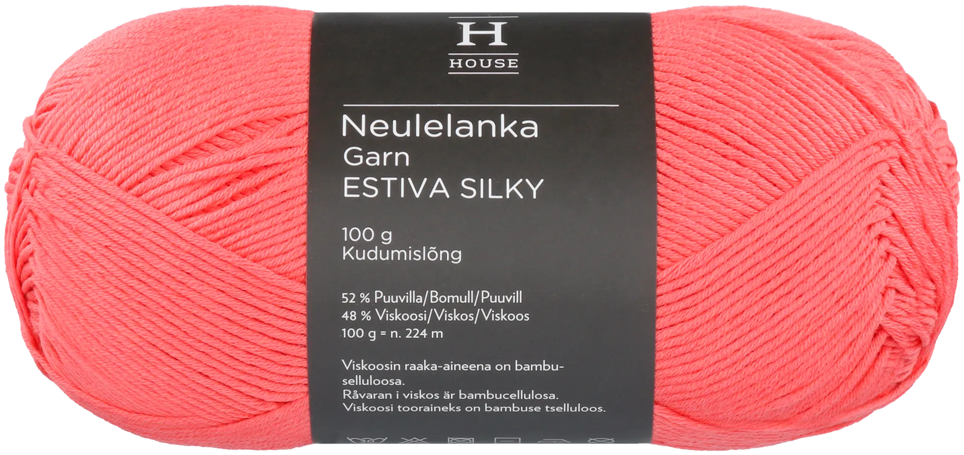 House lanka bambuviskoosi-puuvillasekoite Estiva Silky 100 g Choral Red 4368