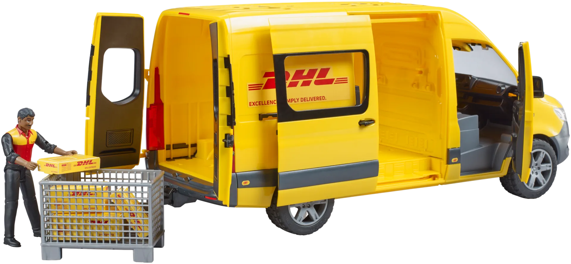 Bruder Mercedes-Benz Sprinter DHL ja kuljettaja - 3