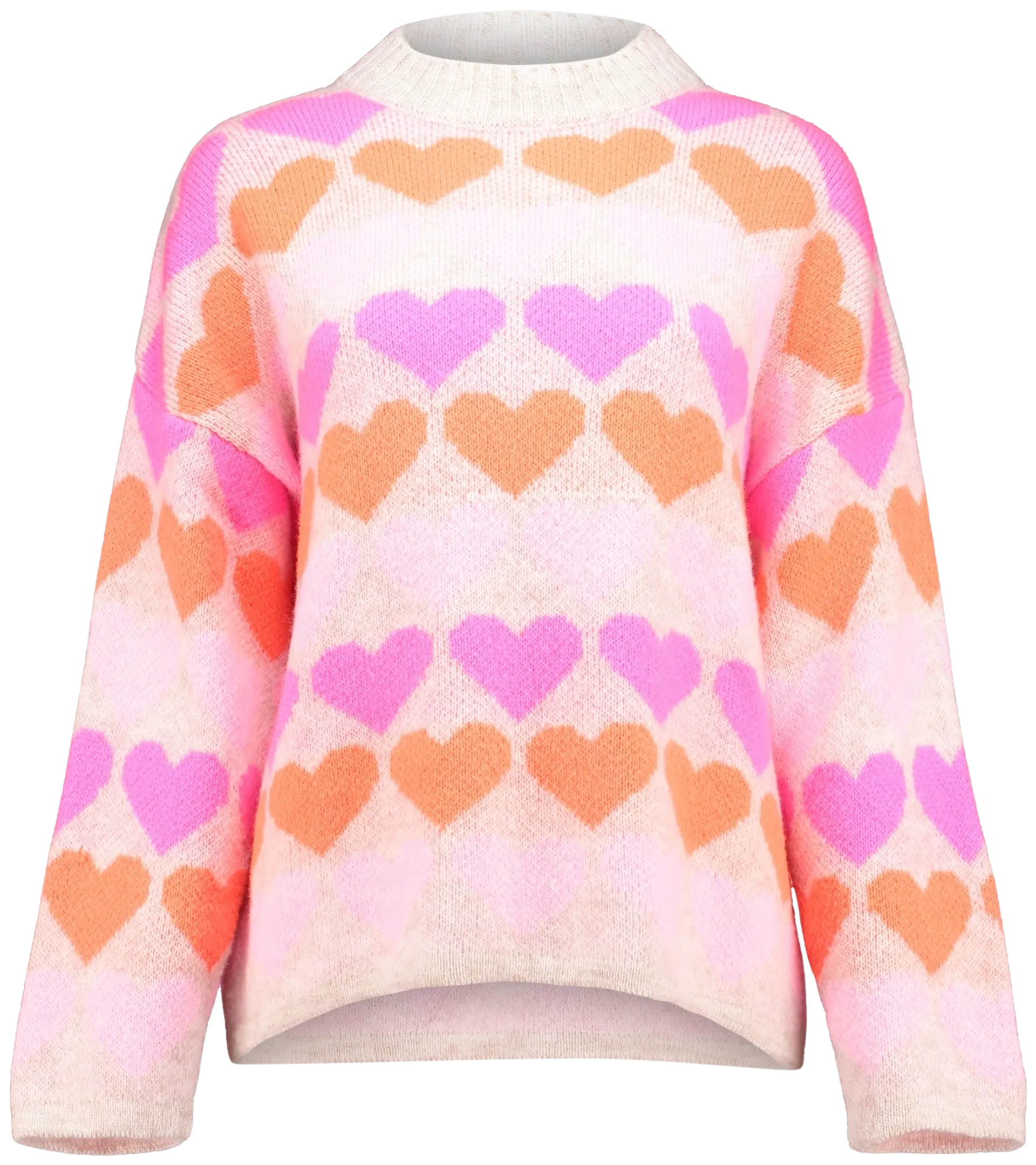 Hailys naisten neule Sa44nna UNF-3305 - beige/pink heart - 1