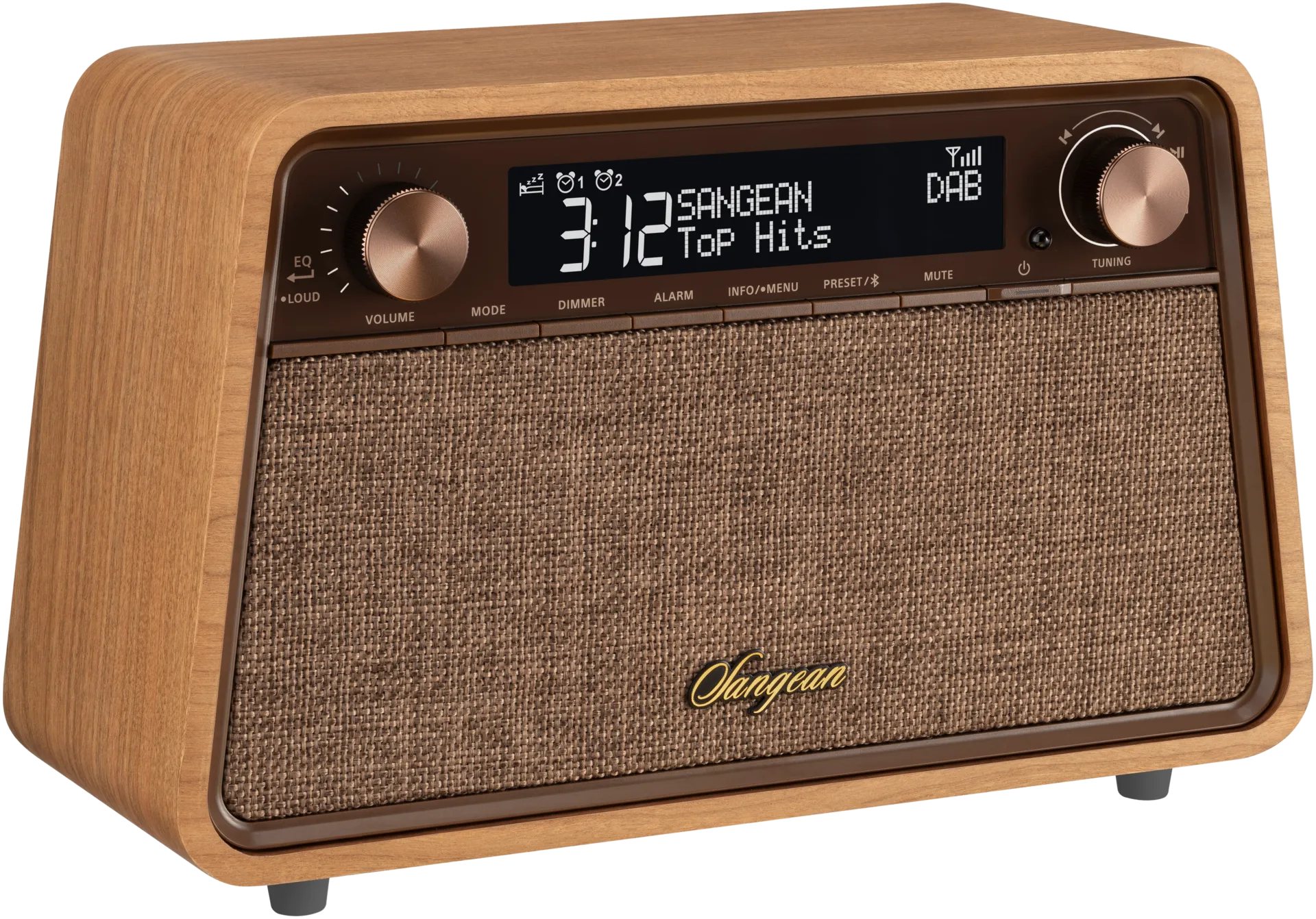 Sangean pöytäradio Bluetooth yhteydellä WR-201D, kirsikka - 3