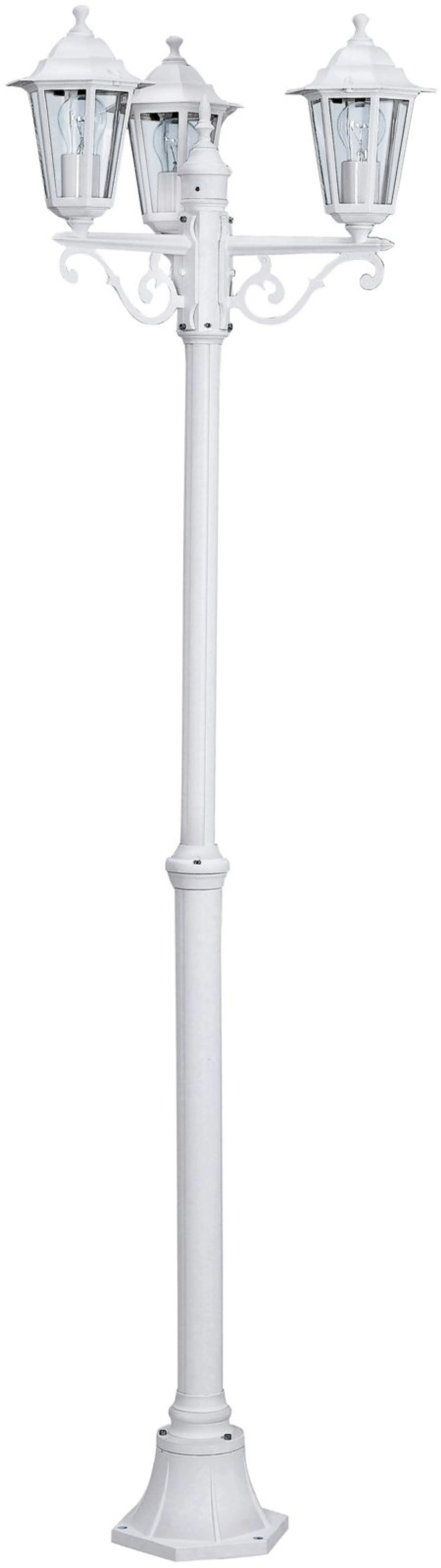 EGLO ulkopylväsvalaisin Laterna 192 cm 3-osainen valkoinen - 1