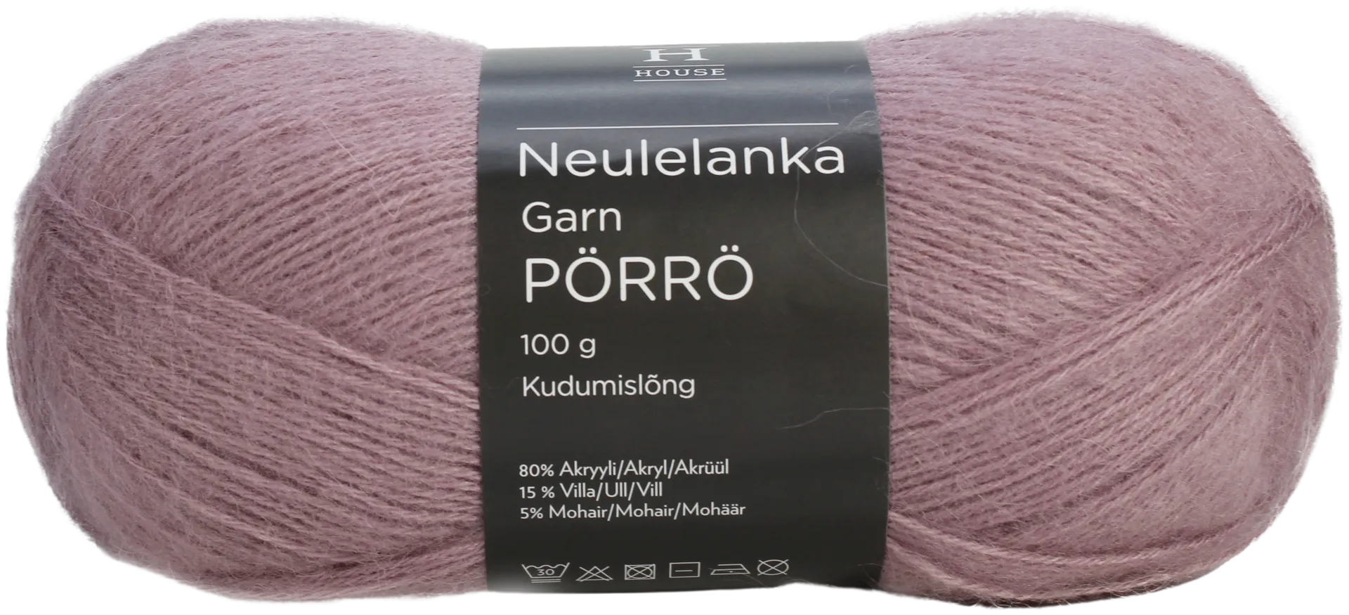 House lanka mohair-villa-akryyli Pörrö 100 g Old Rose 1429