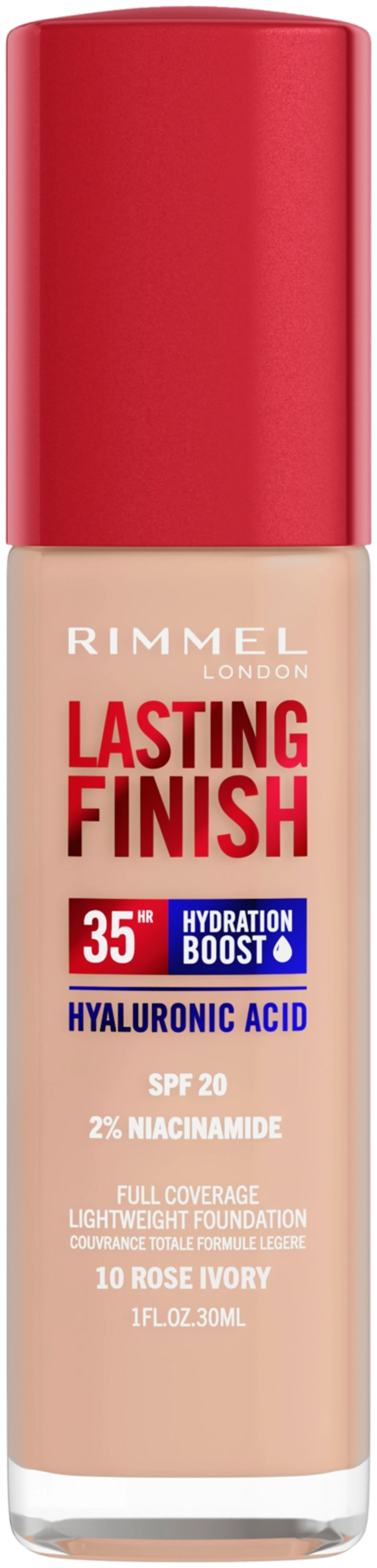 Rimmel Lasting Finish 35H Foundation meikkivoide 30ml, 010 Rose Ivory - Rose Ivory