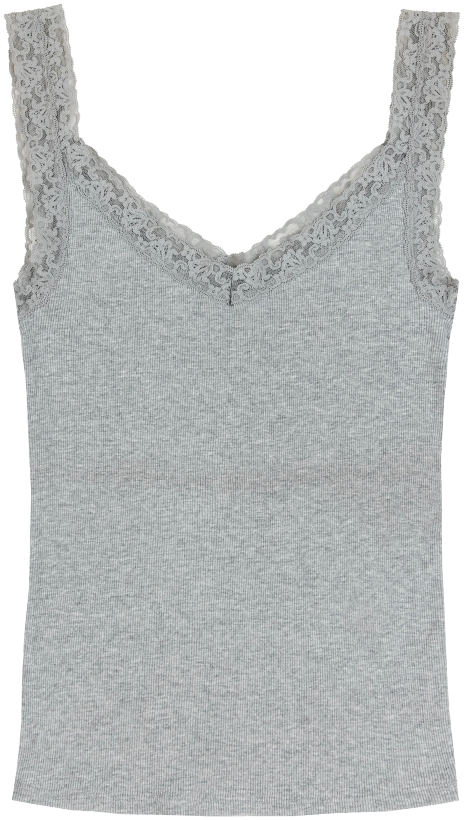 TEX naisten pitsitoppi I974679 - GREY CHINE - 1