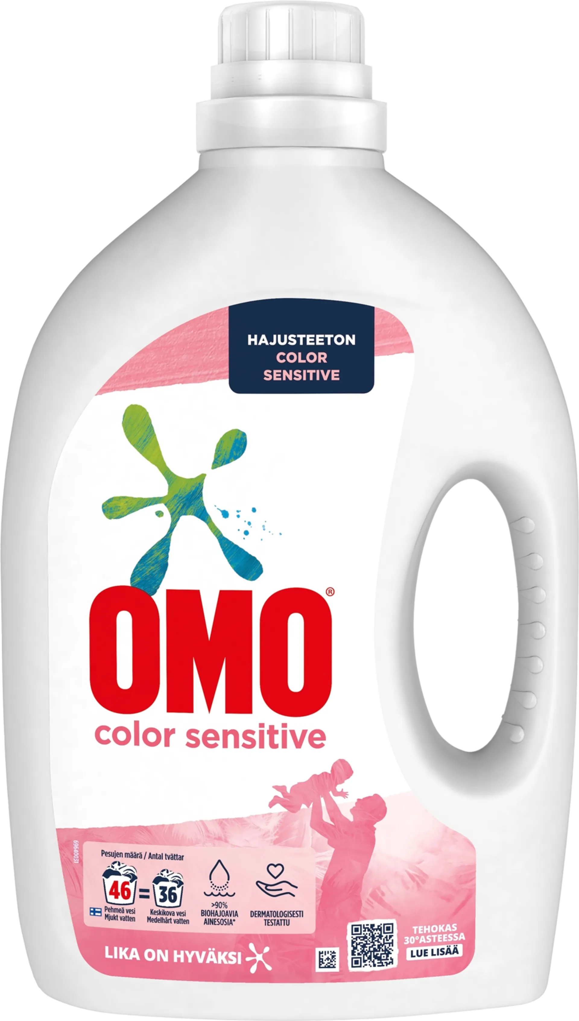 Omo Color Sensitive Nestemäinen pyykinpesuaine Hajusteeton 1.84 L 46 pesua