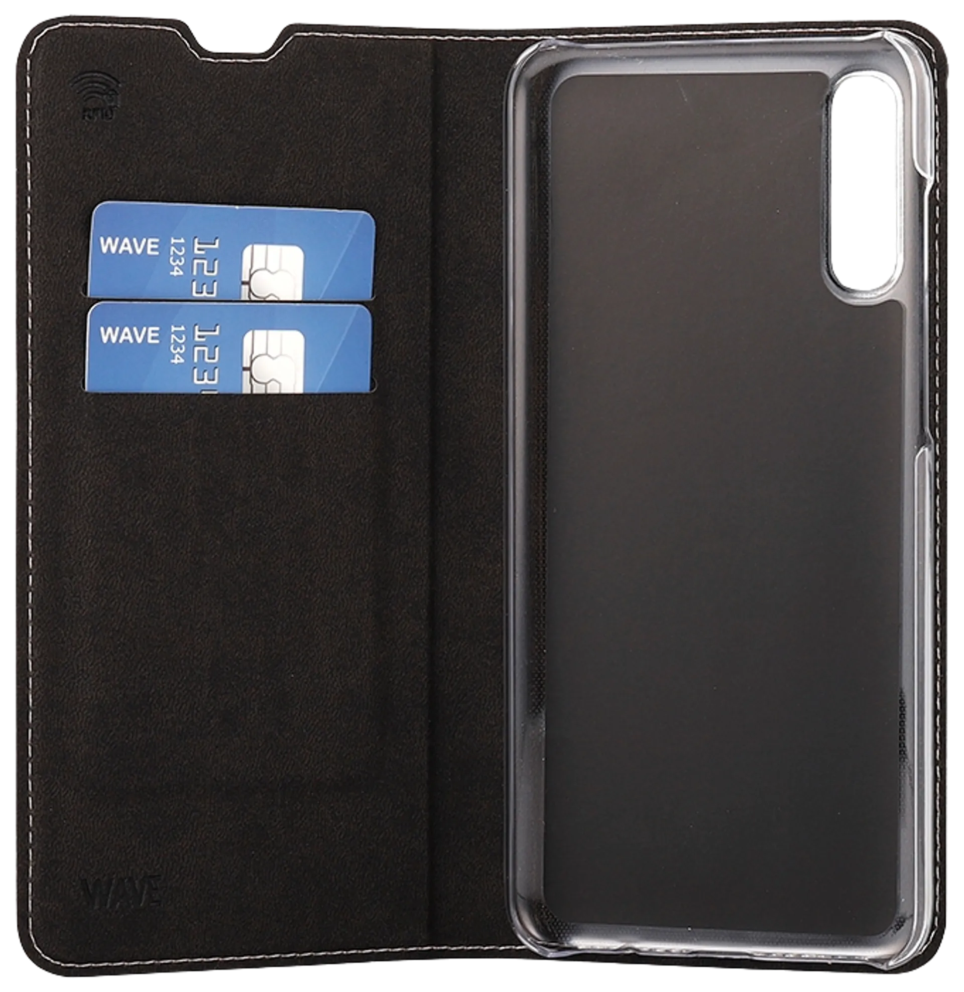 Wave Book Case, Samsung Galaxy A70, Ruusukulta - 3