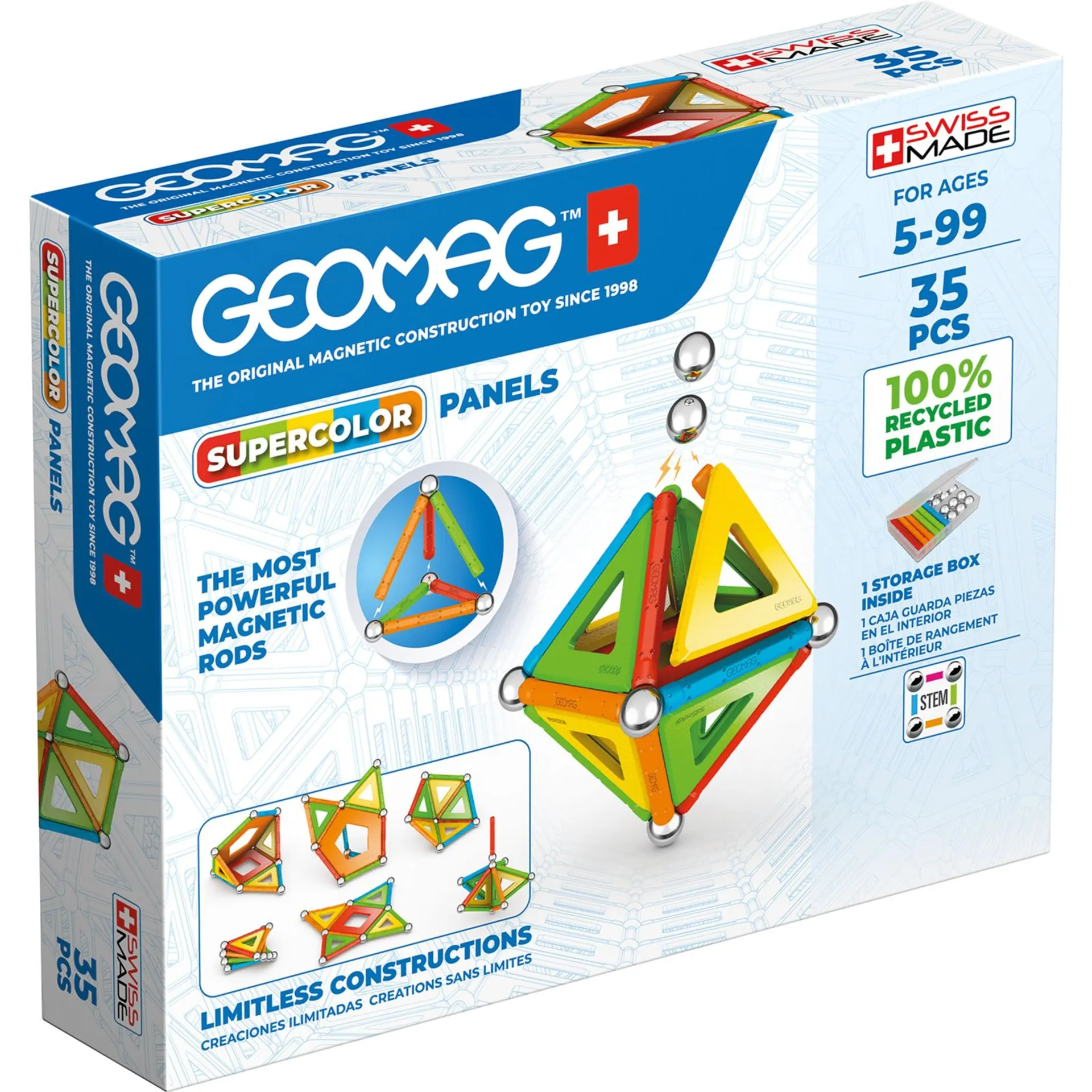 Geomag Supercolor Panels magneettinen rakennussarja 35 osaa - 9