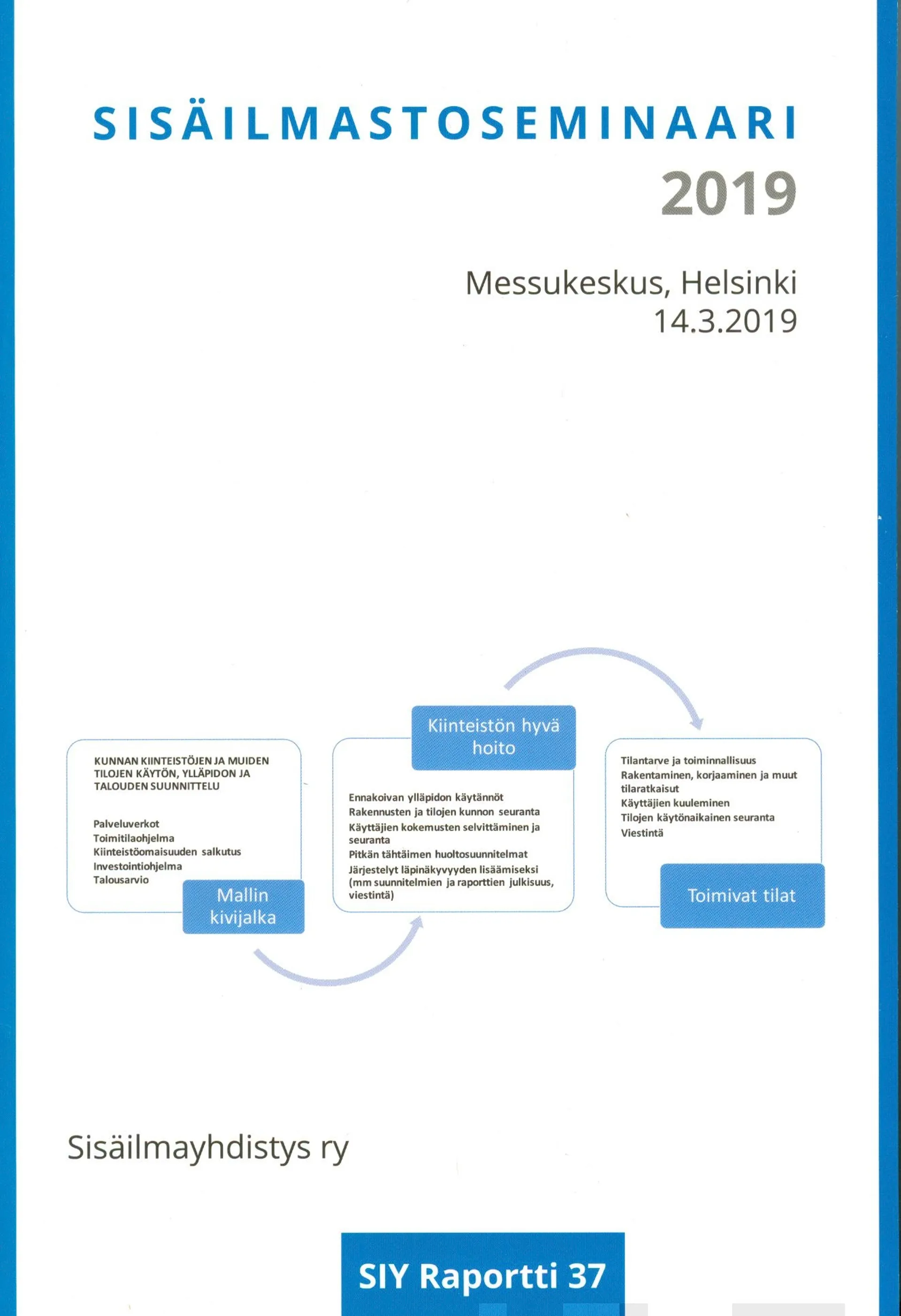 Sisäilmastoseminaari 2019 - Messukeskus, Helsinki, 14.3.2019