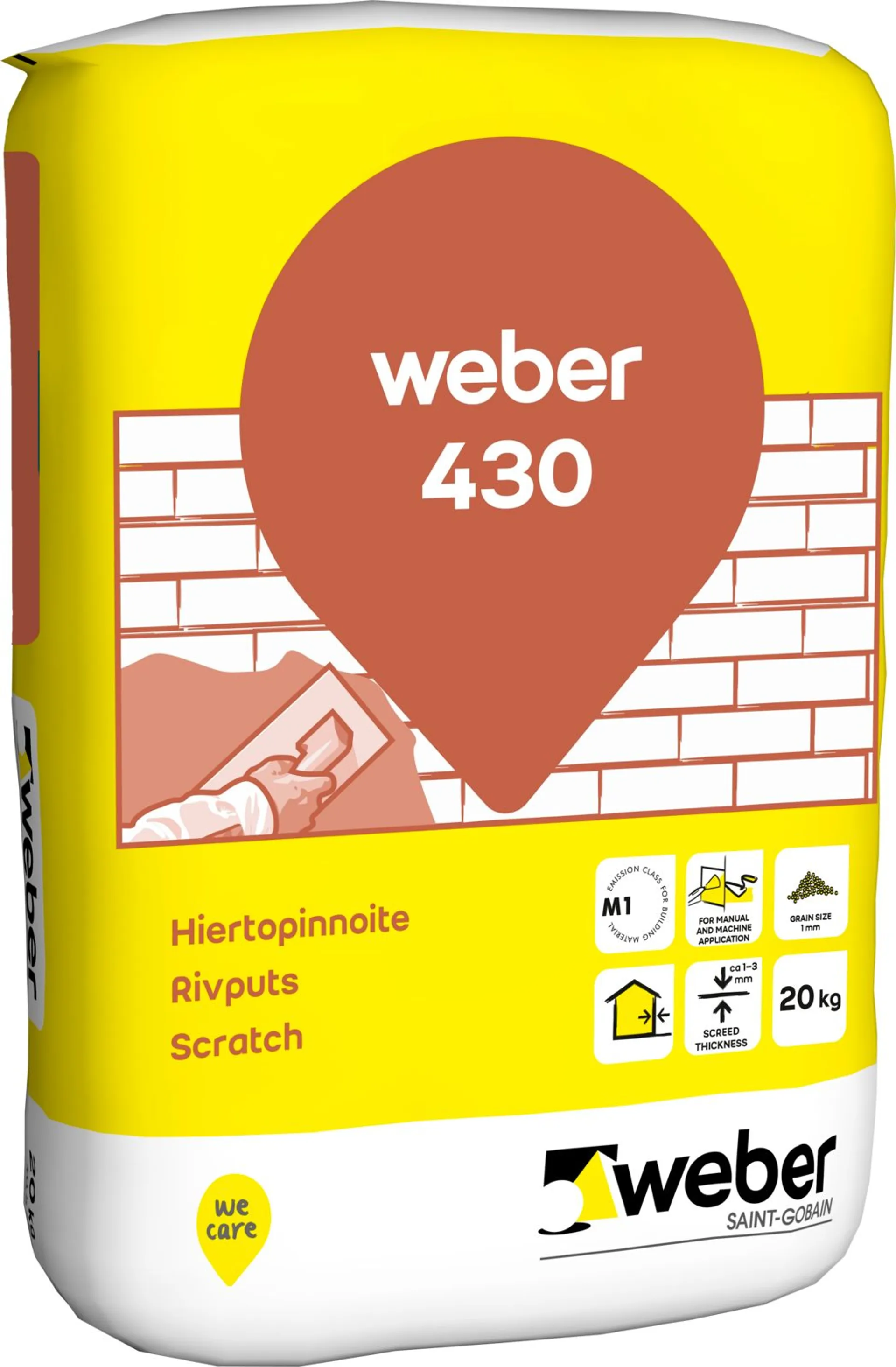 Weber 430 Hiertopinnoite T001 20 kg