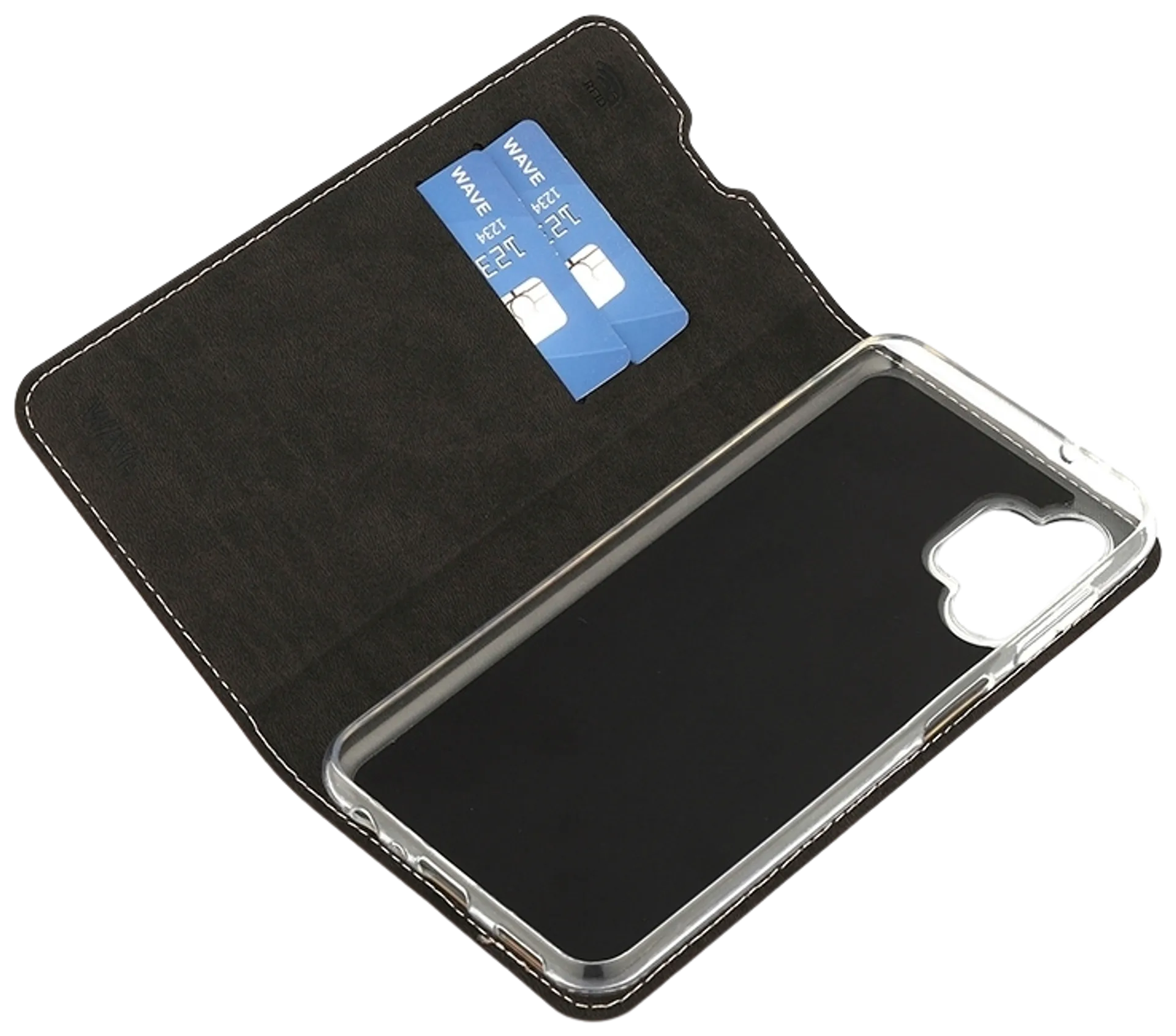Wave Book Case, Samsung Galaxy A13 4G, Ruusukulta - 4