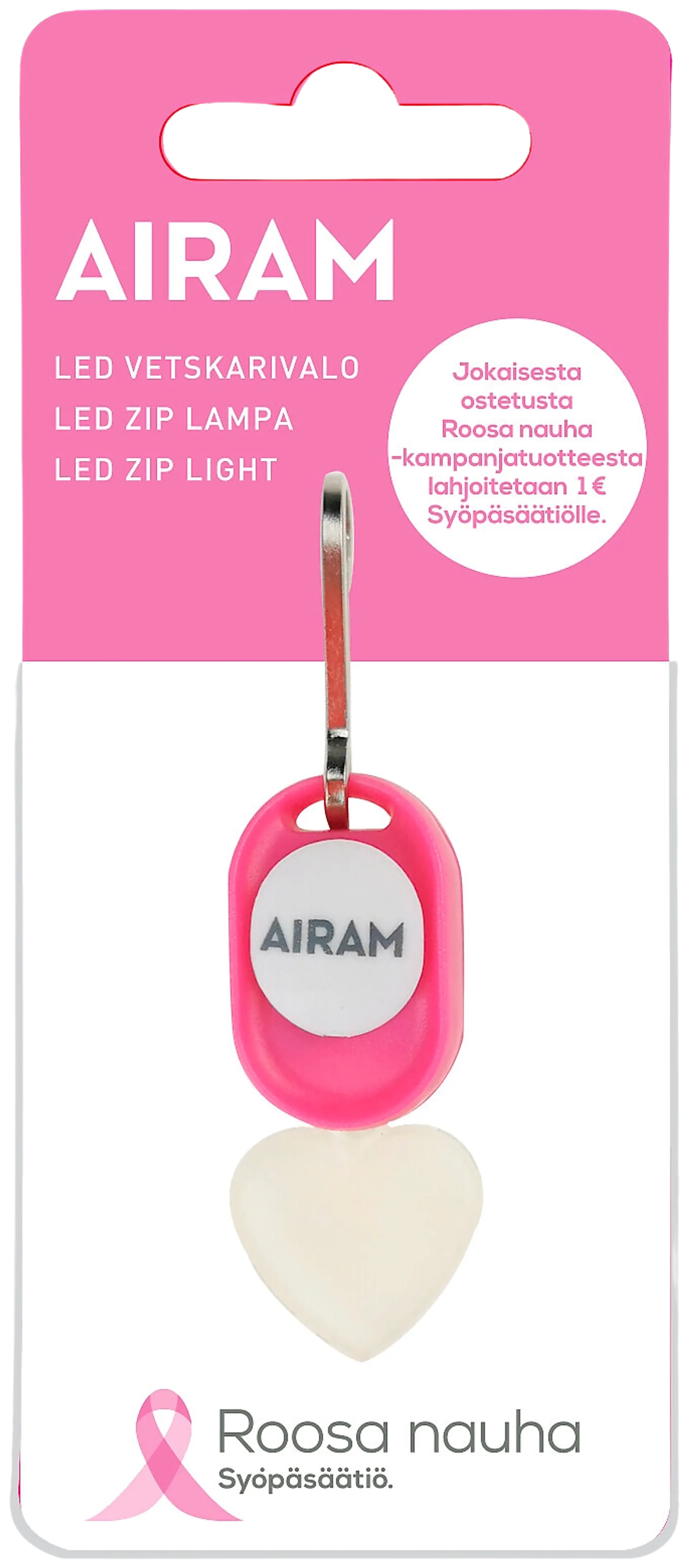 Airam Roosa nauha vetskarivalo Led zip light - 2