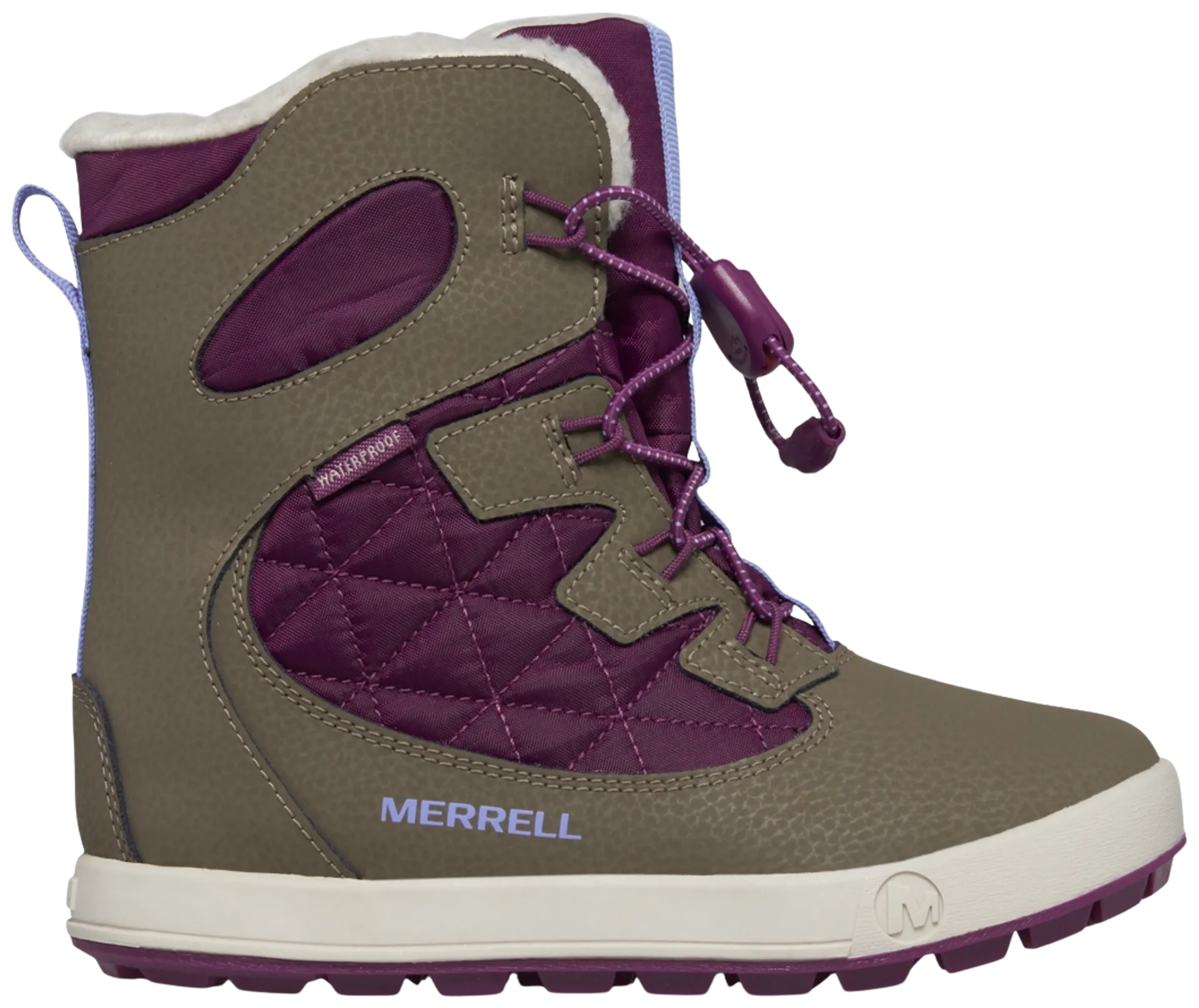 Merrell Snow Bank 4.0 vedenpitävä lasten talvikenkä - TRUFFLE/PLUM COZY - 1