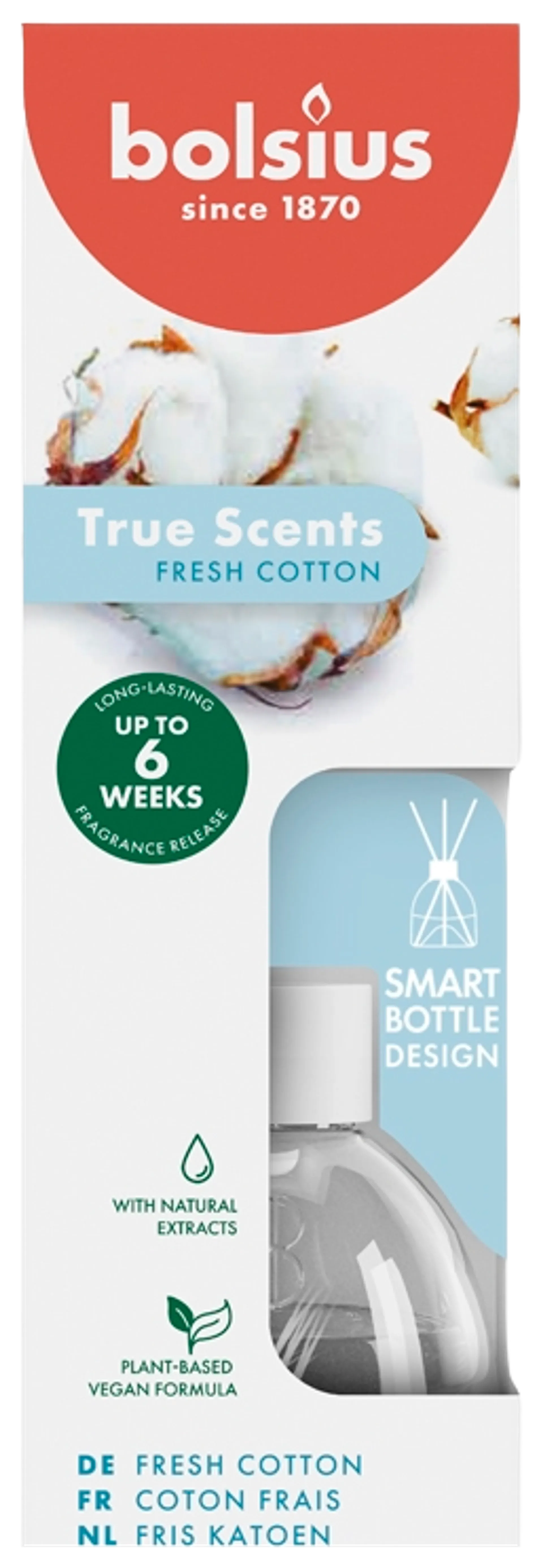 Bolsius True Scents – huonetuoksu – Fresh Cotton – 60 ml - 3