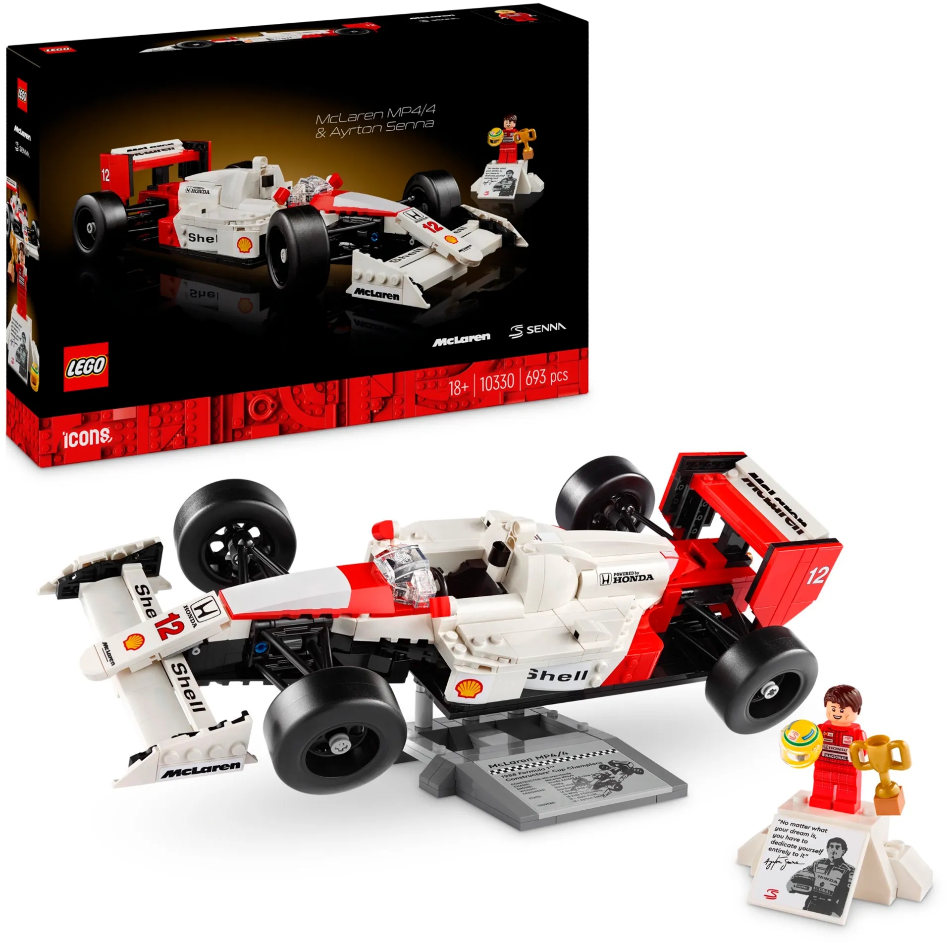 LEGO® Icons 10330 McLaren MP4/4 & Ayrton Senna, rakennussetti - 1