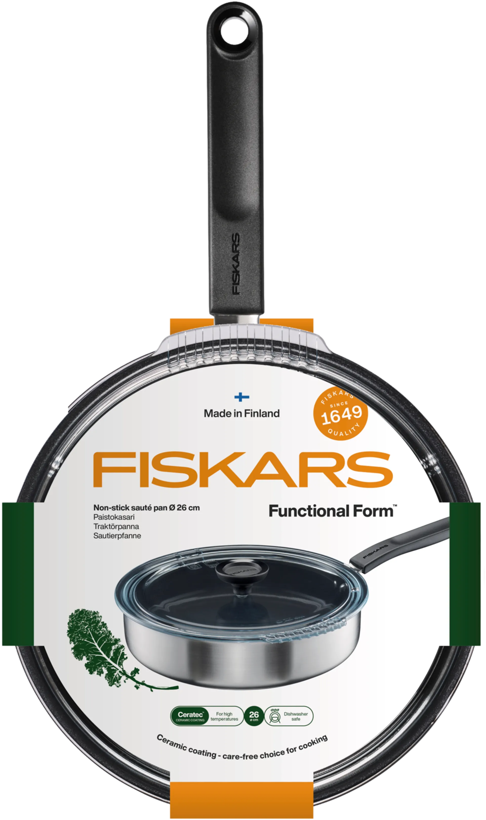 Fiskars Functional Form kannellinen paistokasari 26 cm - 8