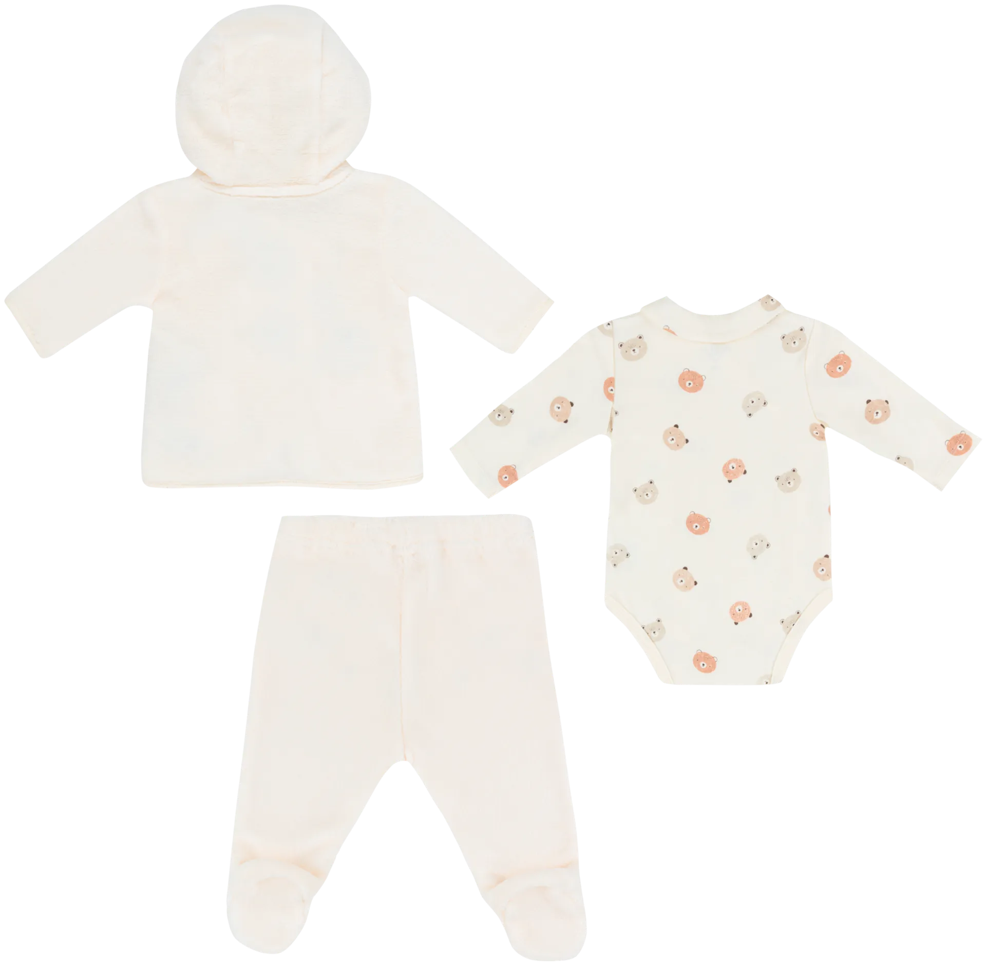 TEX BABY vauvojen setti newborn 3-osainen I967116 - BEIGE 2 - 2