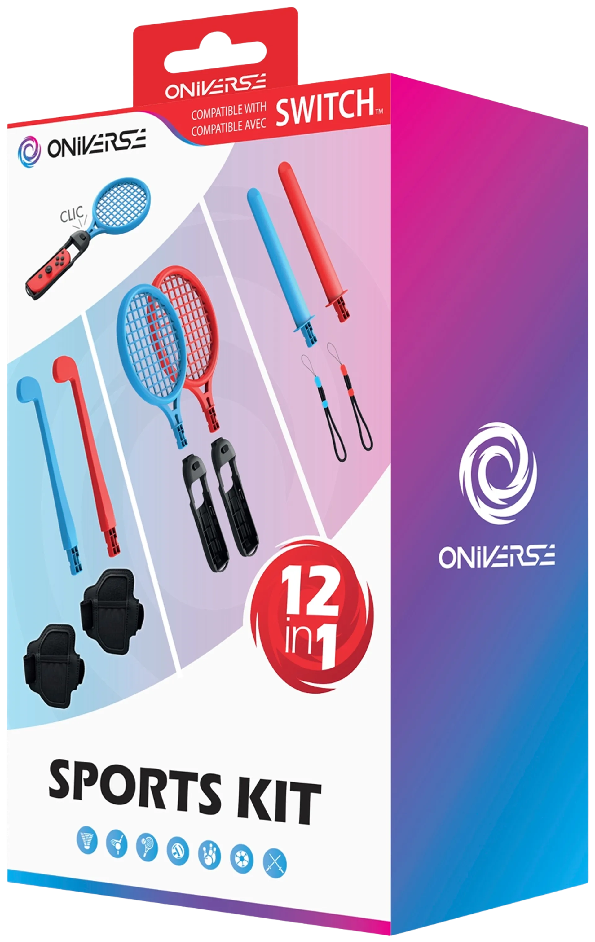 Oniverse Tarvikepaketti Nintendo Switch 12-1 Sport - 4