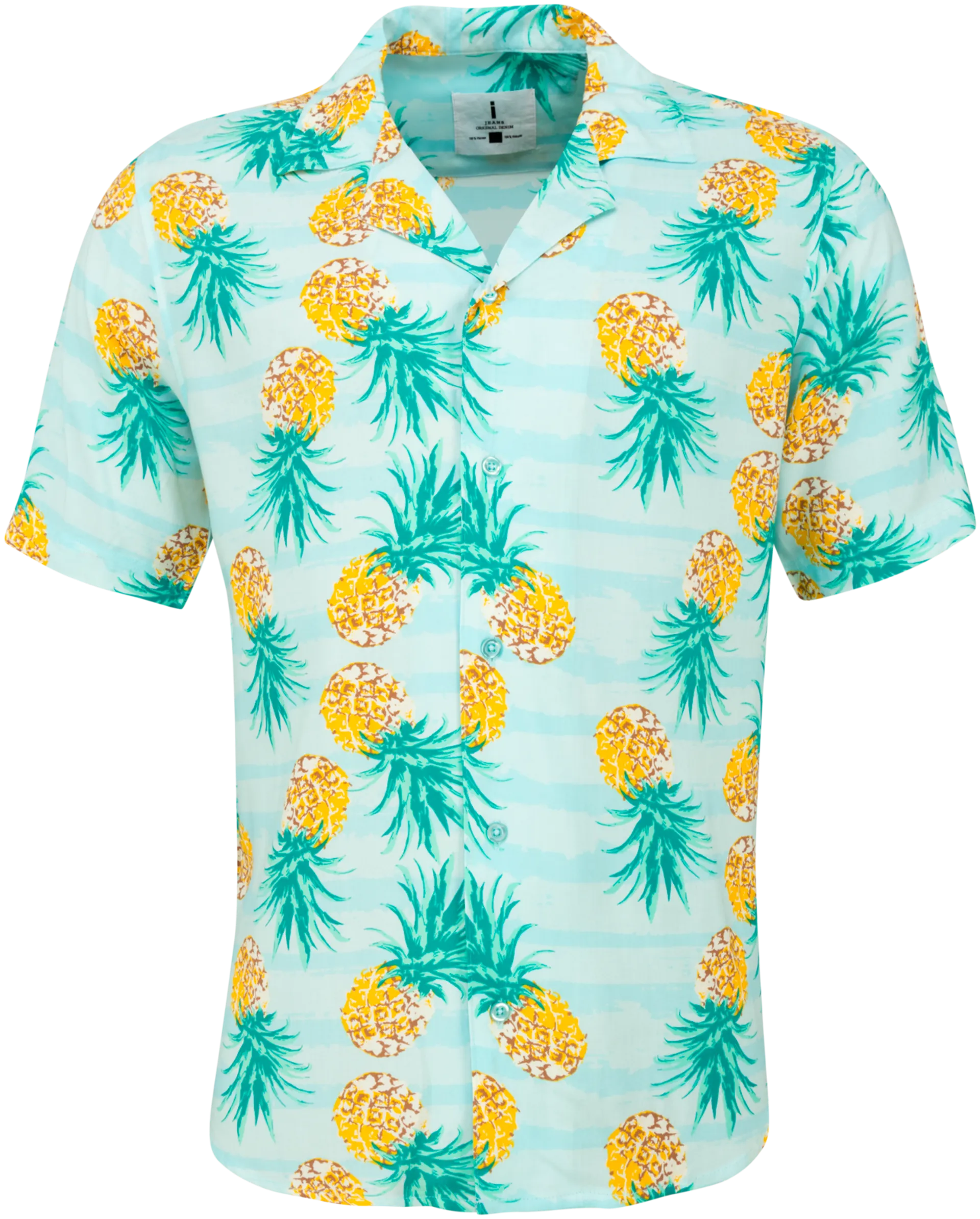 iJeans miesten havaijipaita Pineapple - Blue AOP print - 1