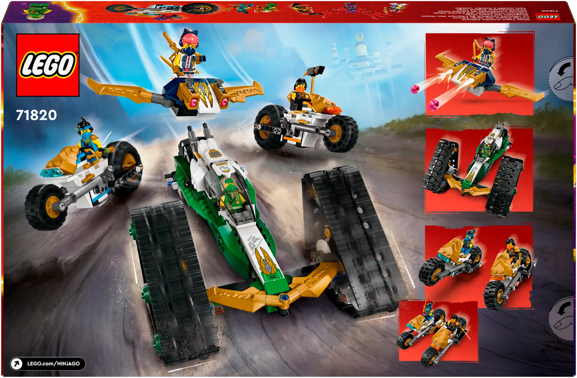 LEGO Ninjago 71820 Ninjatiimin monitoimiajoneuvo 4in1-lelu - 3