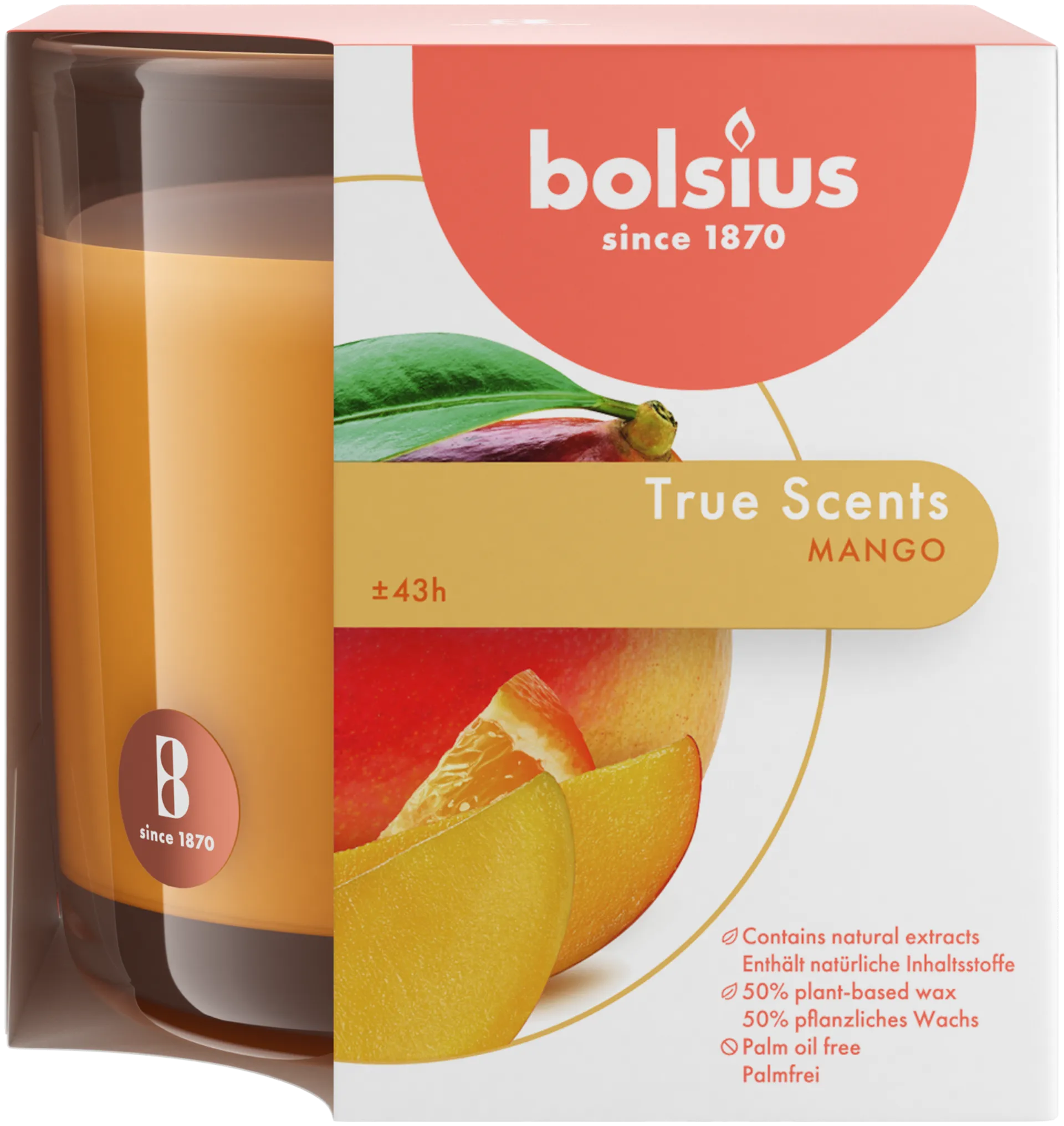 Bolsius tuoksukynttilät 95/95 mango