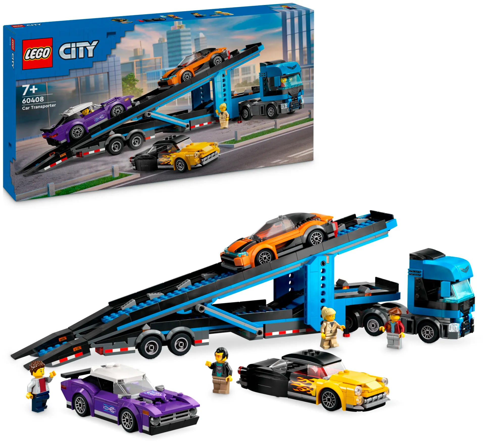 LEGO City Big Vehicles 60408 Urheiluautojen kuljetusauto - 1