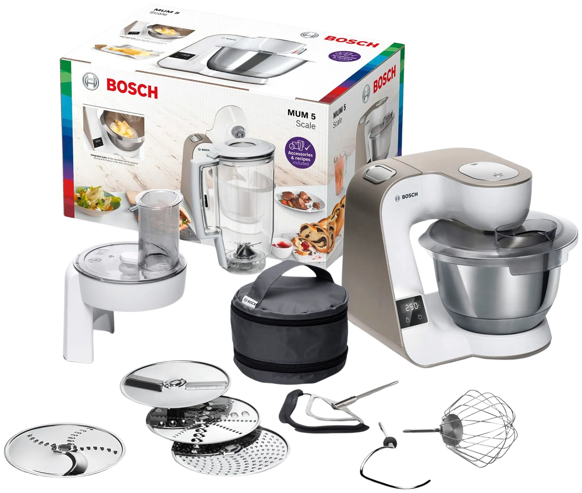 Bosch yleiskone vaa'alla Serie 4 MUM5XW20 1000 W valkoinen - 2