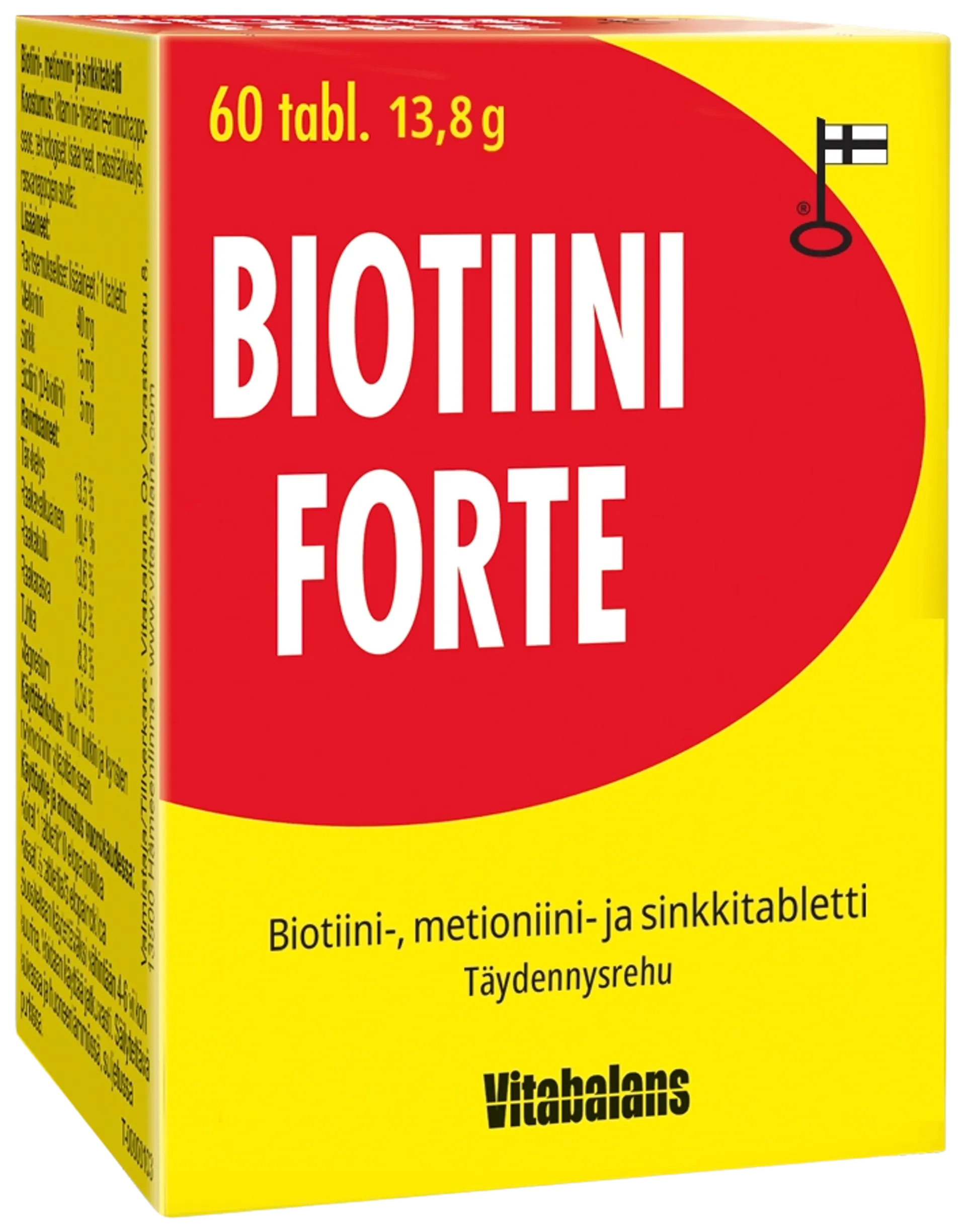 Biotiini Forte sinkki-biotiini-metioniinitabletti koirille ja kissoille, 60 tabl.