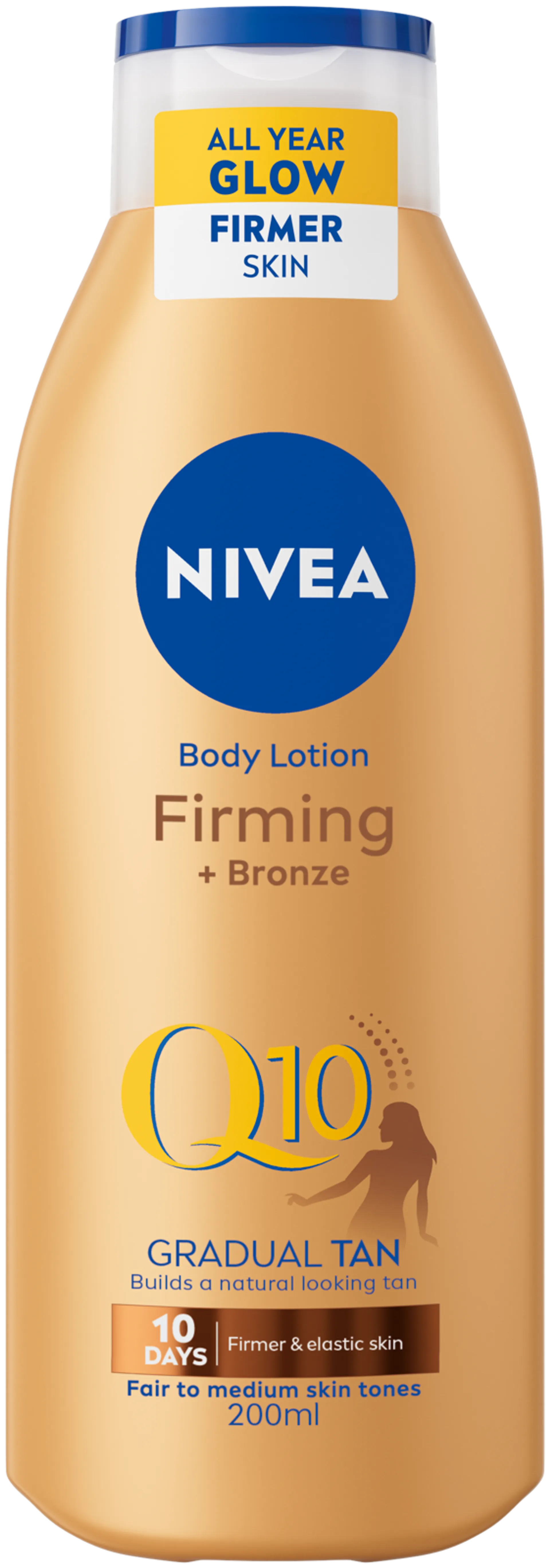 NIVEA 200ml Q10 Firming +Bronze Body Lotion -vartaloemulsio