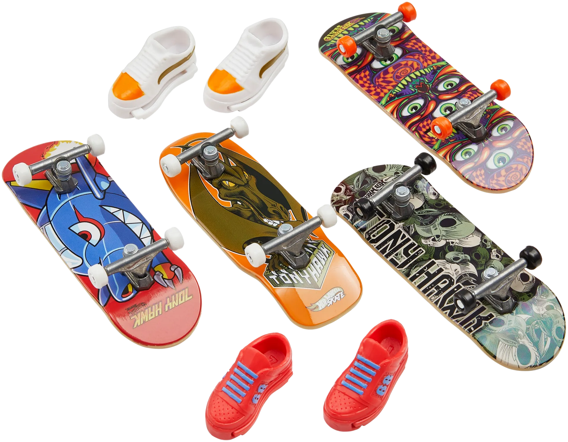 Hot Wheels Skate Fingerboard & Shoe 4 Pack - 3
