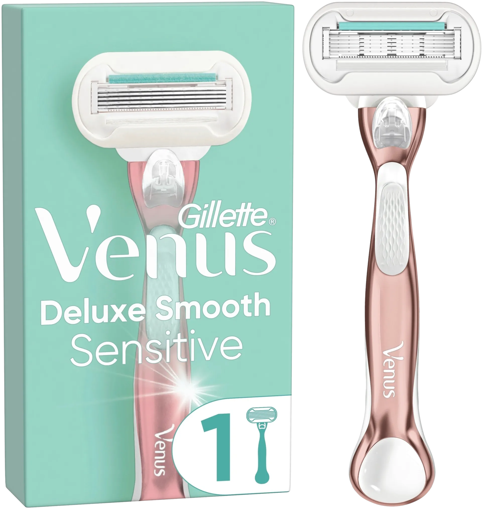 Gillette Venus Deluxe Smooth Sensitive Rosegold ihokarvanajohöylä - 2