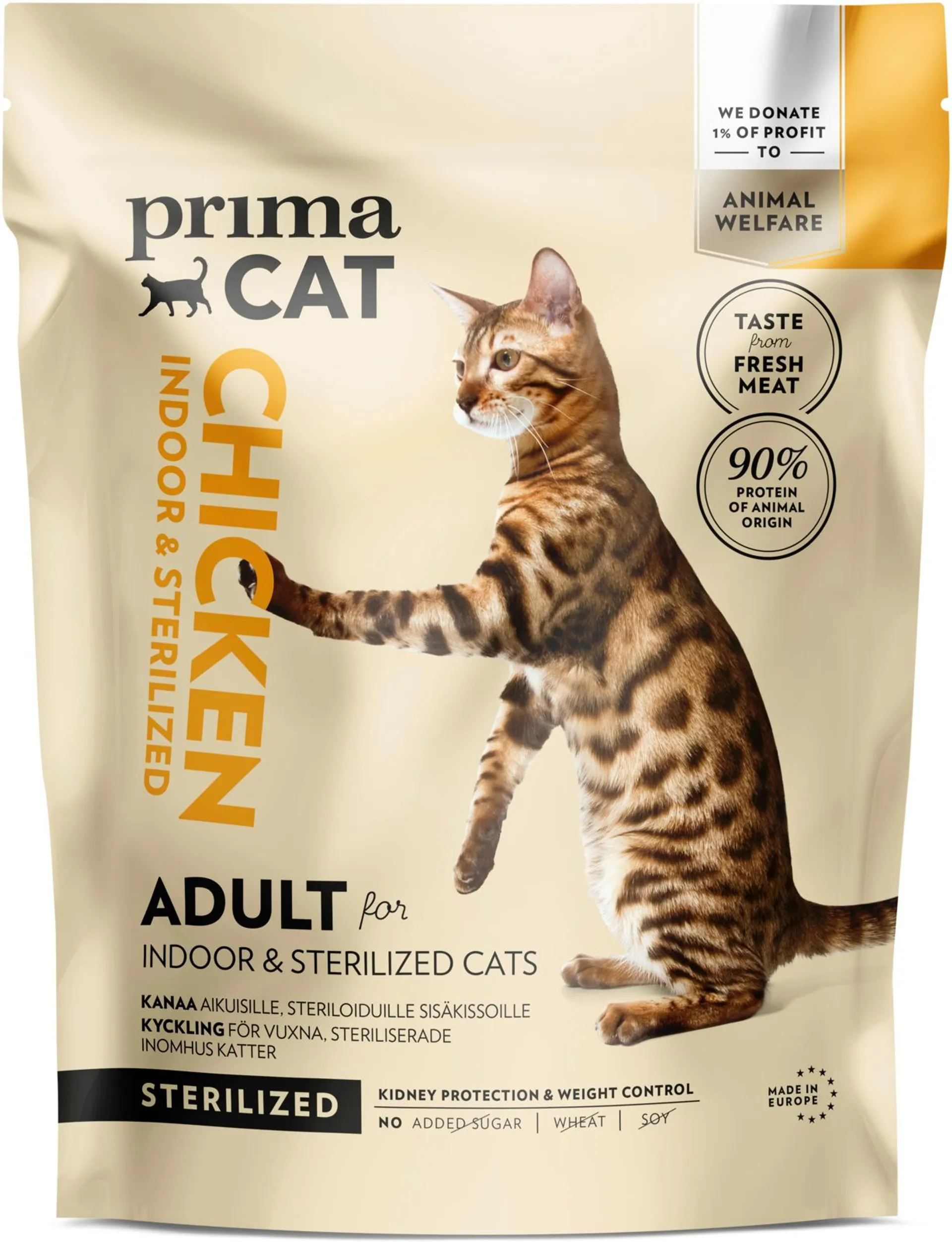 PrimaCat Kana steriloiduille aikuisille kissoille 400 g