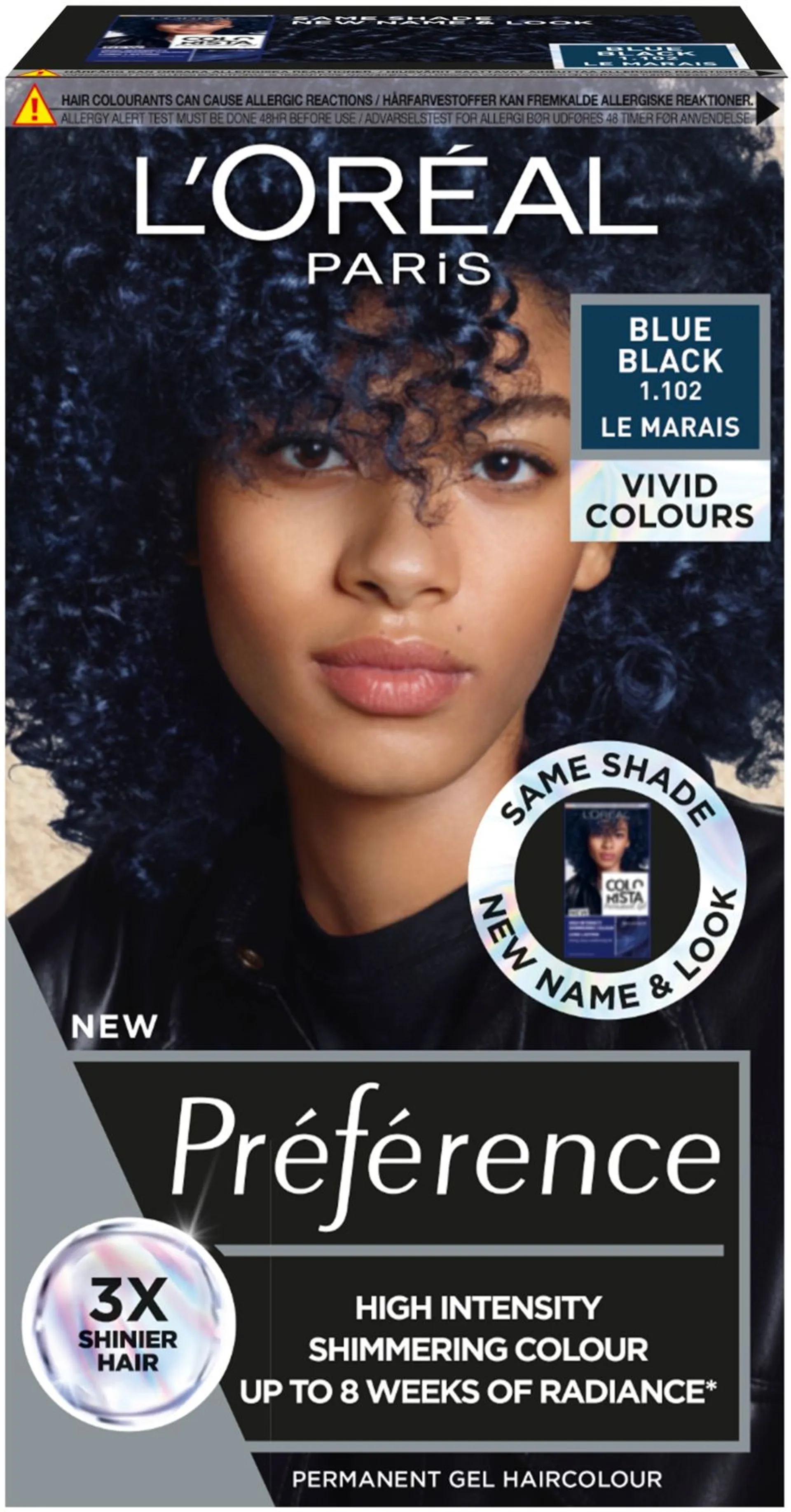 L'Oréal Paris Préférence Vivid Colours Blue Black intensiivinen kestoväri 1kpl