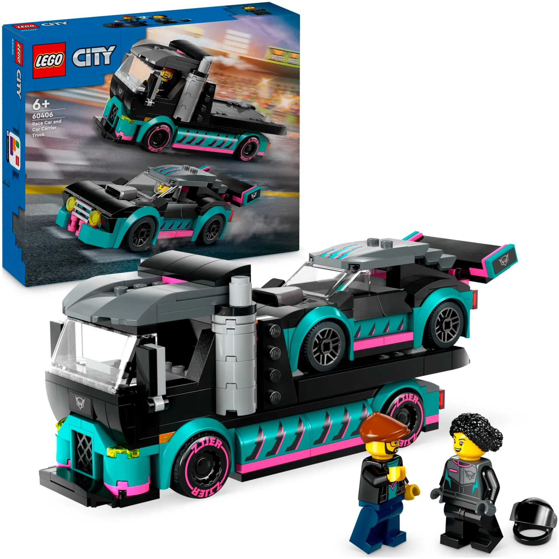 LEGO City Great Vehicles 60406 Kilpa-auto ja autonkuljetusauto - 1