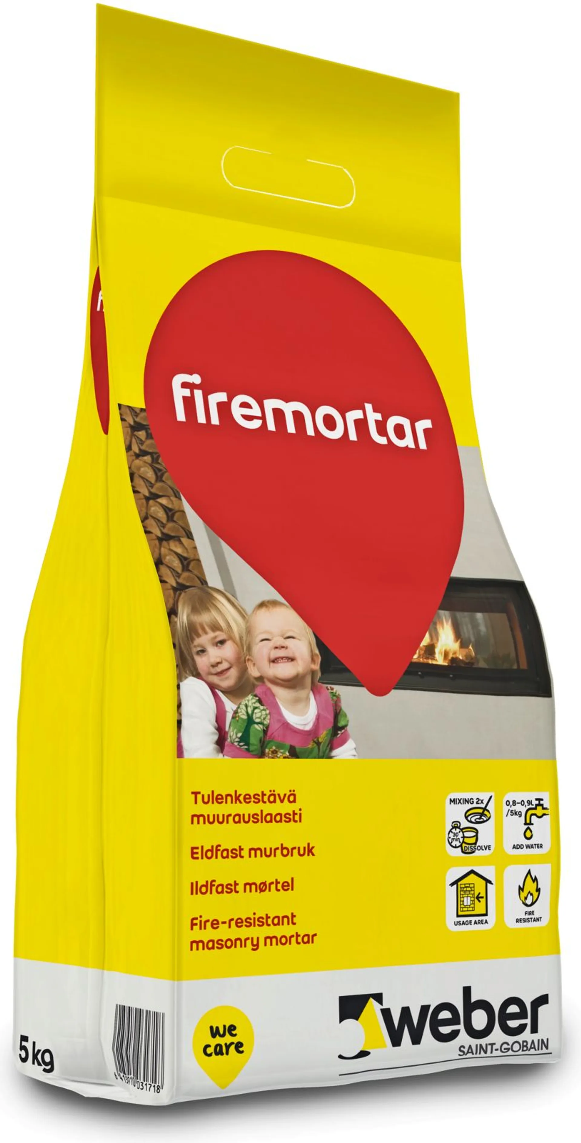 Weber Firemortar 5kg tulenkestävä muurauslaasti