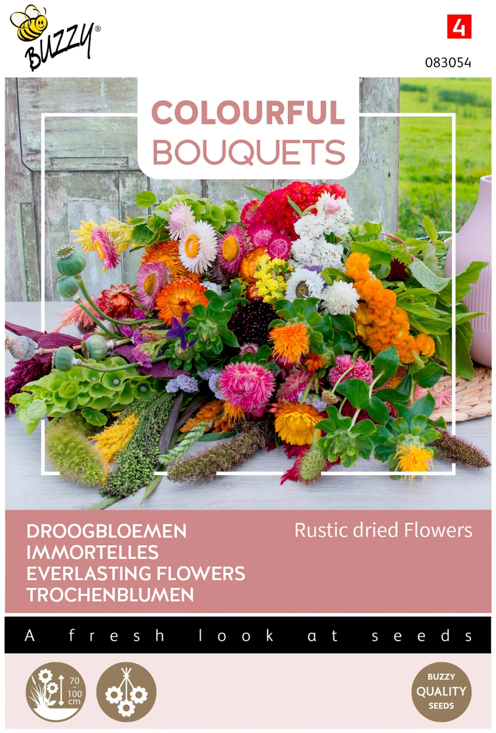 Buzzy® Colorful Bouquets Rustic dried flowers, kuivakukkasekoitus