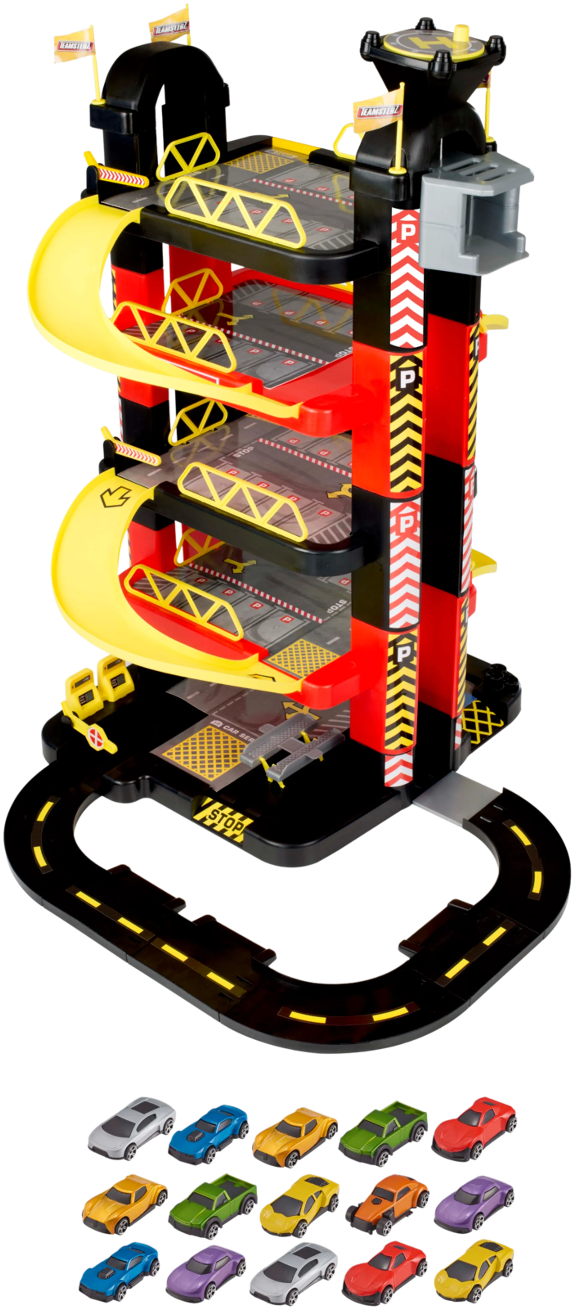 Teamsterz lelu 5-kerroksinen parkkitalo ja 15 pikkuautoa - 1
