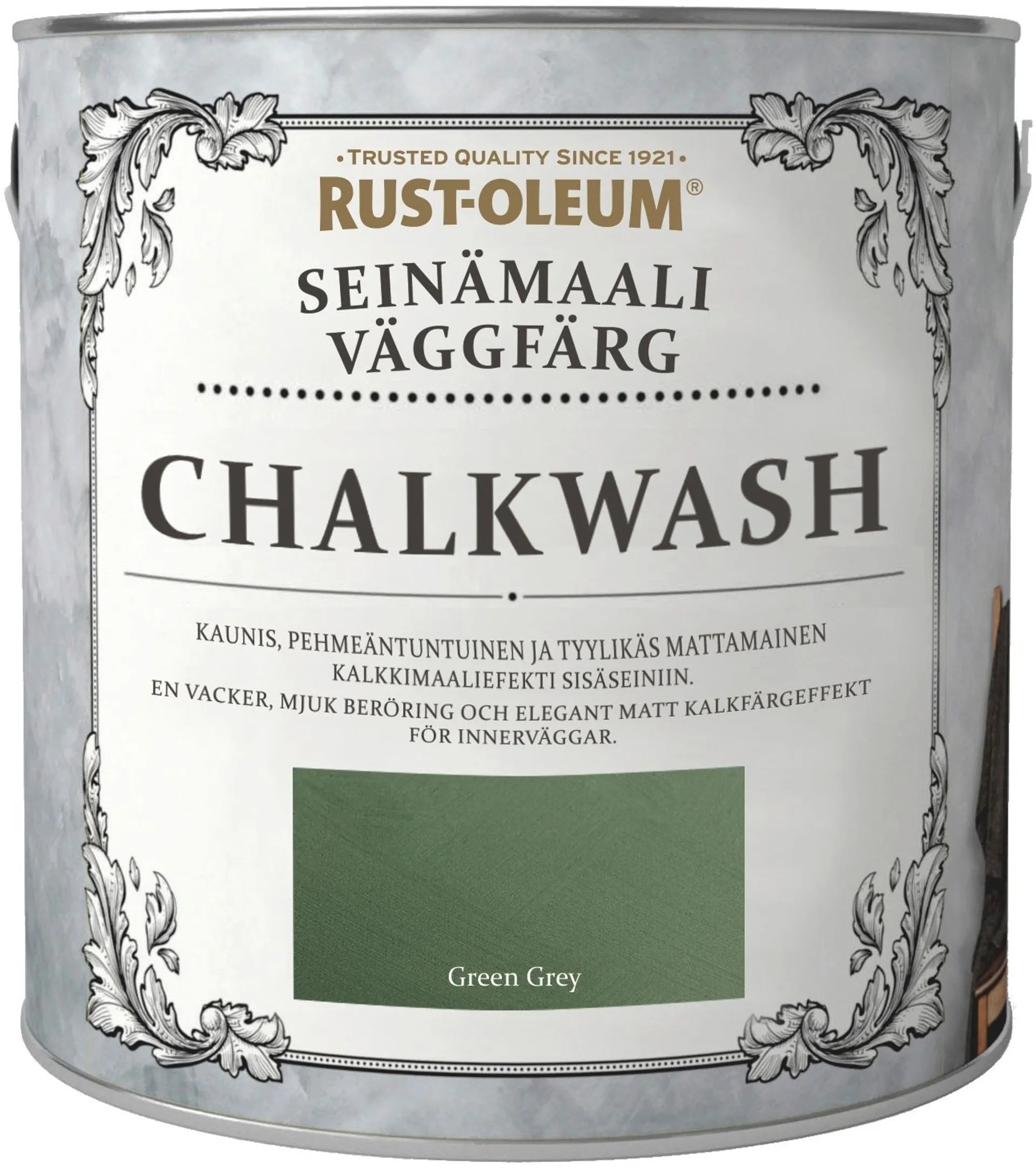 Rust-Oleum Seinämaali Chalkwash 2,5L Green grey - 1