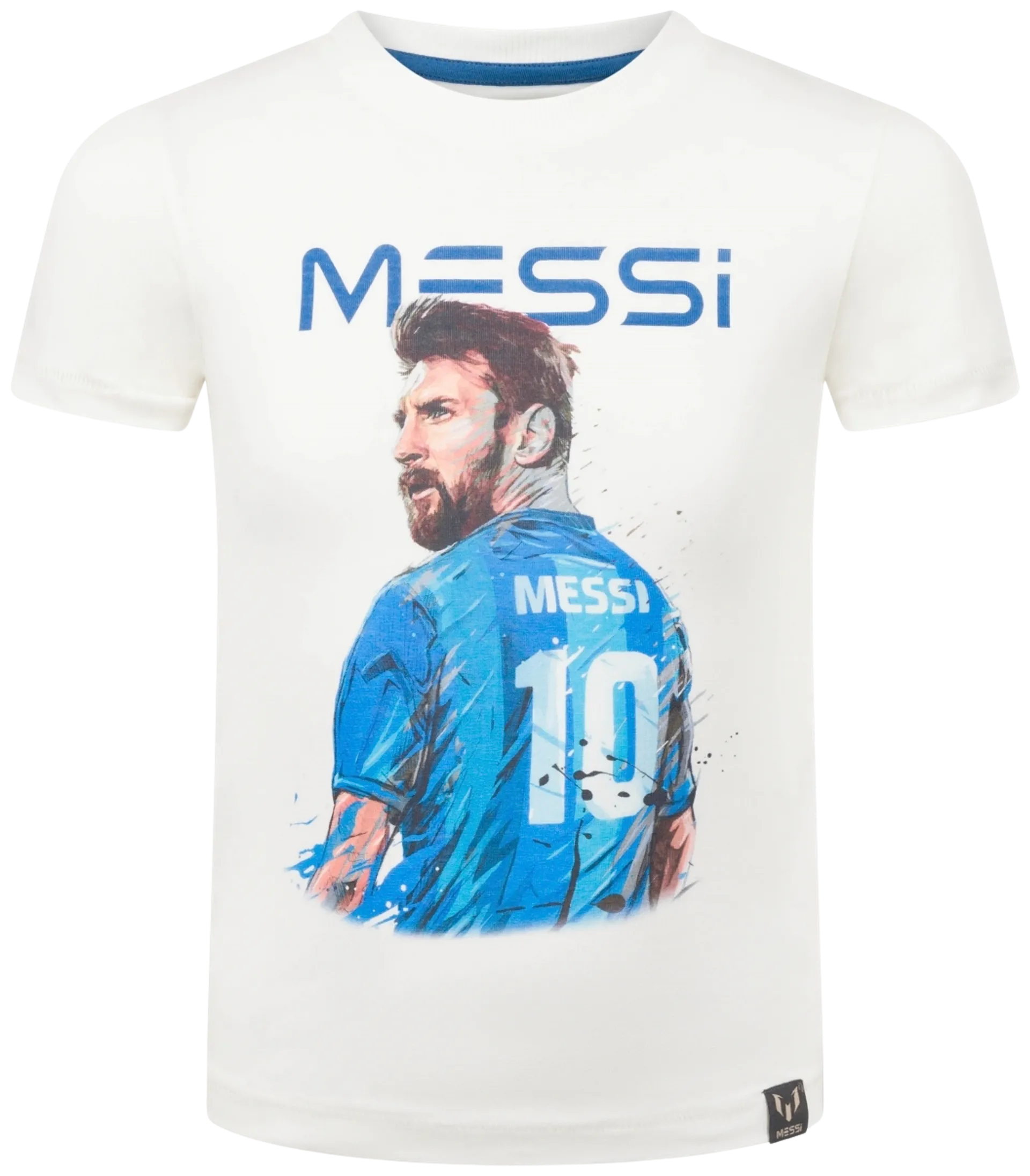 Lasten Messi printti t-paita S49404 - offwhite