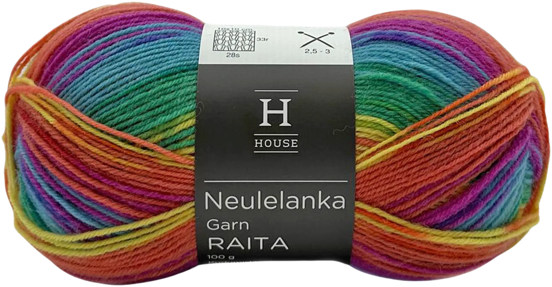 House sukkalanka Raita-kuvio 100 g Rainbow colors 82443
