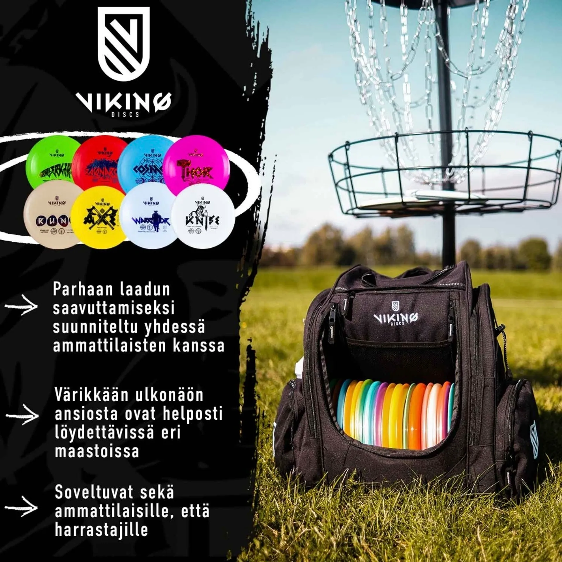 Viking Discs Frisbeegolf kiekkosetti Ground Set 8kpl - 2