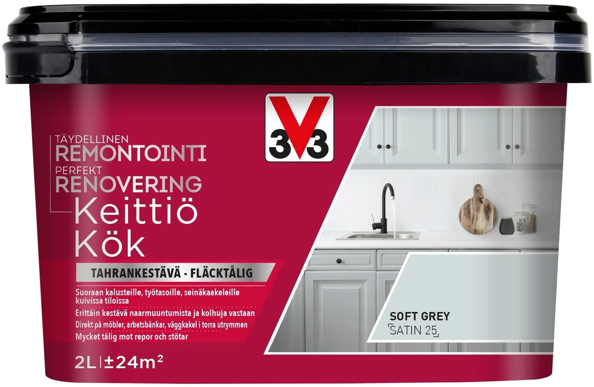 V33 Remontointimaali keittiö 2L Soft grey