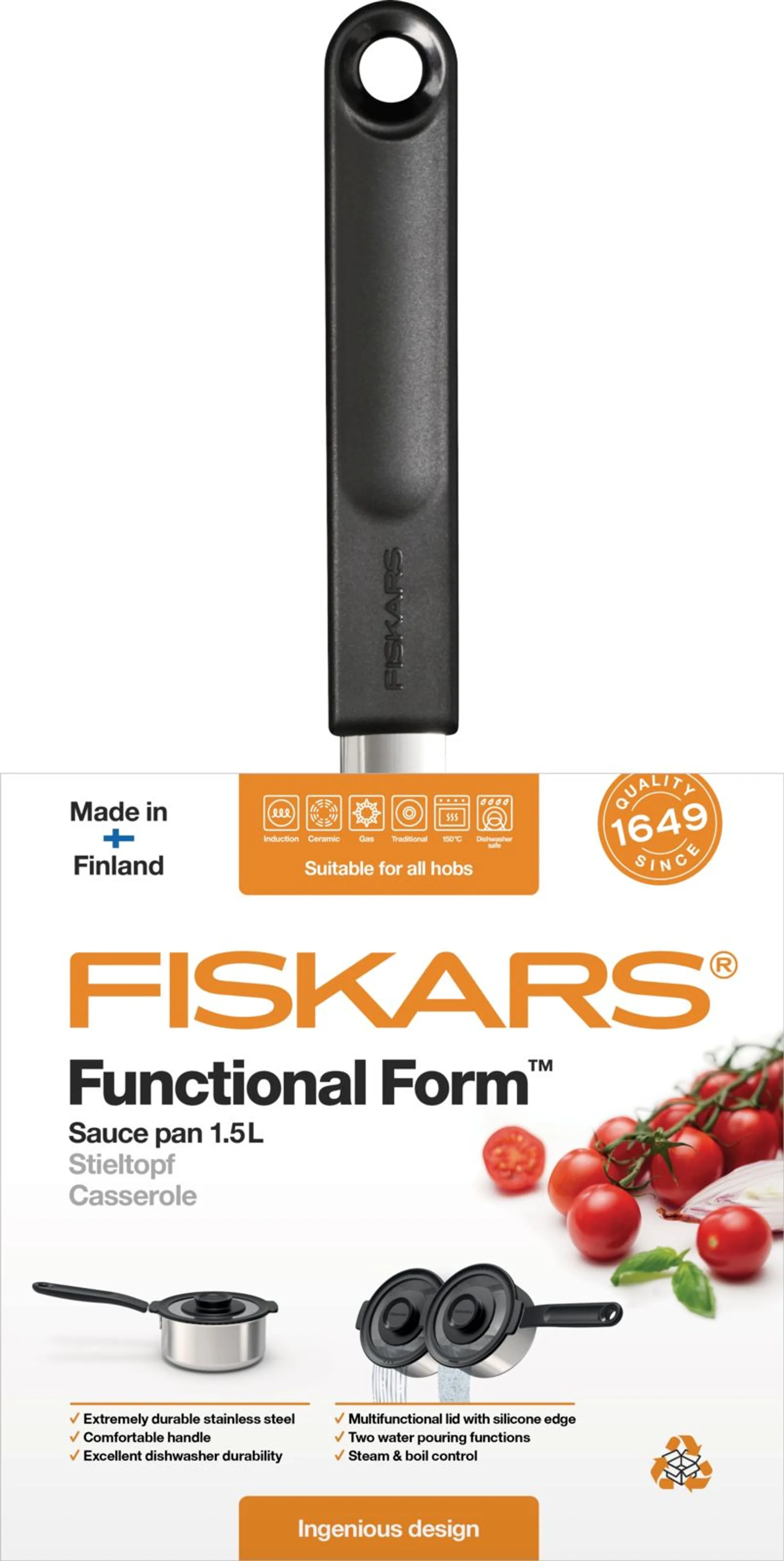Fiskars Functional Form kasari 1,5l kannella - 2