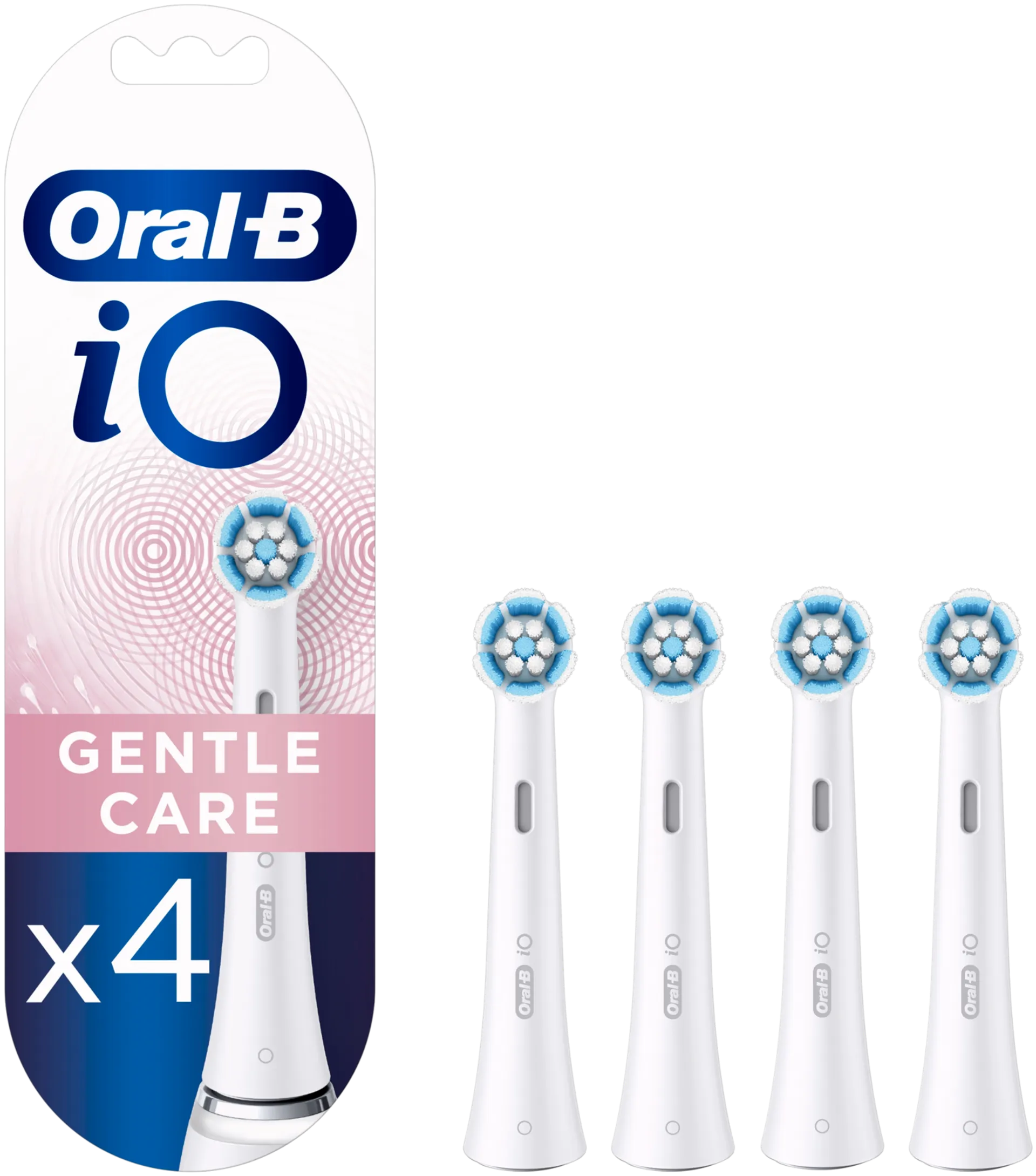 Oral-B iO Gentle Care -Vaihtoharjat, 4 Kpl:n Pakkaus - 1